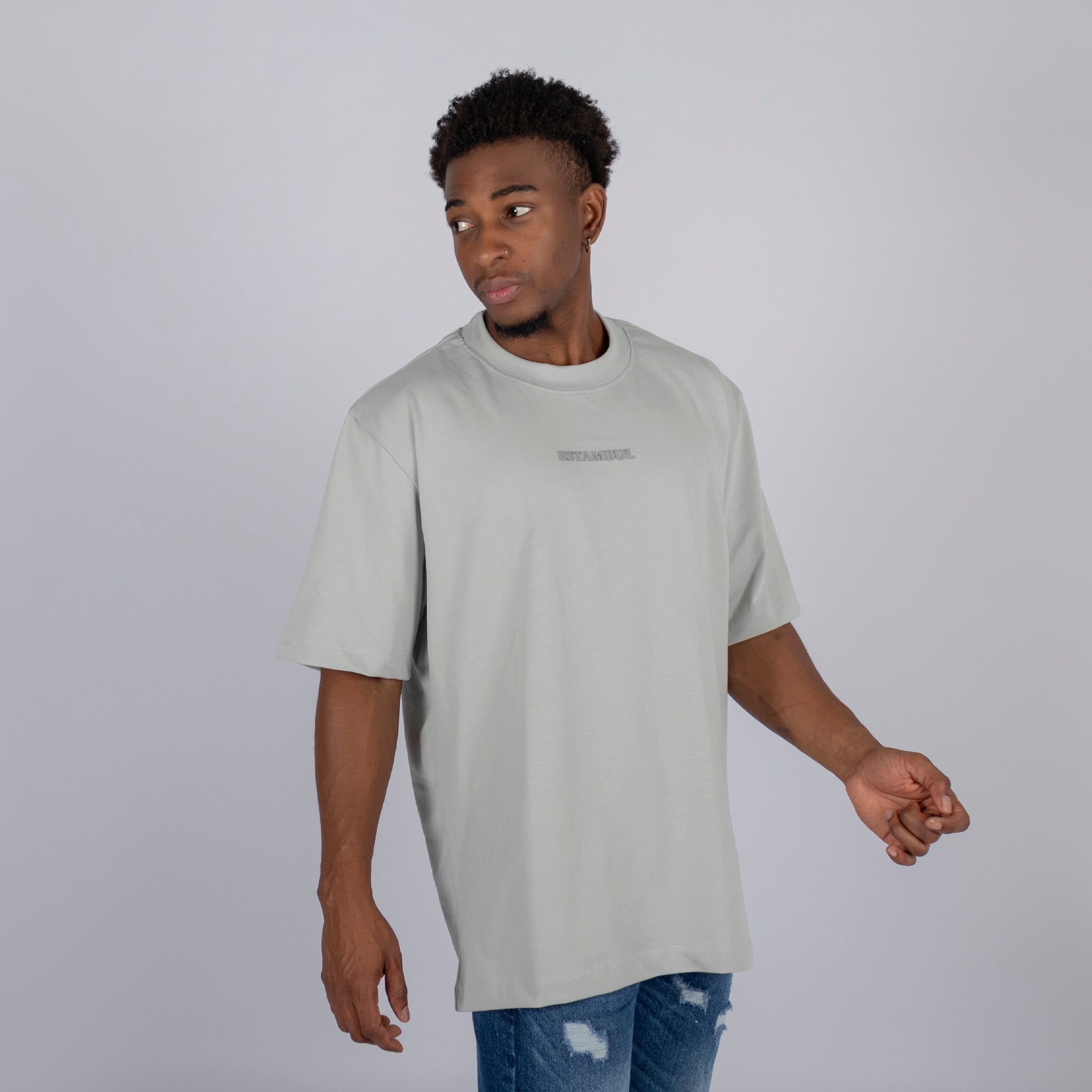 Oversize hombre basica arena