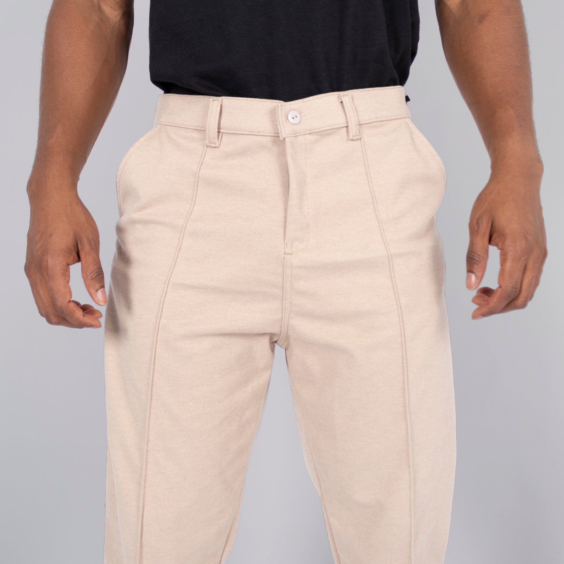 Pantalón hombre clasico beige