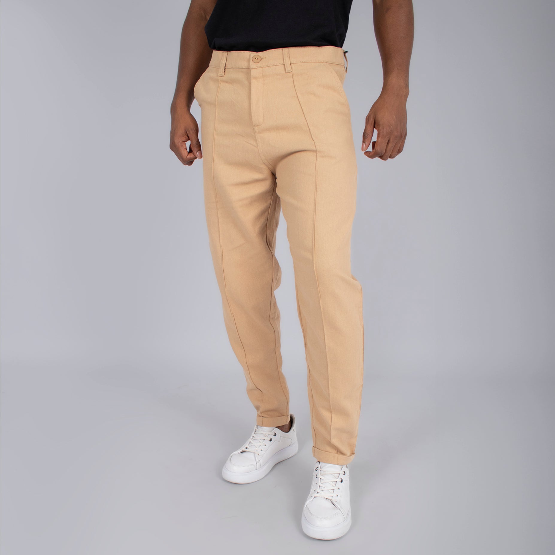 Pantalón hombre clasico camel