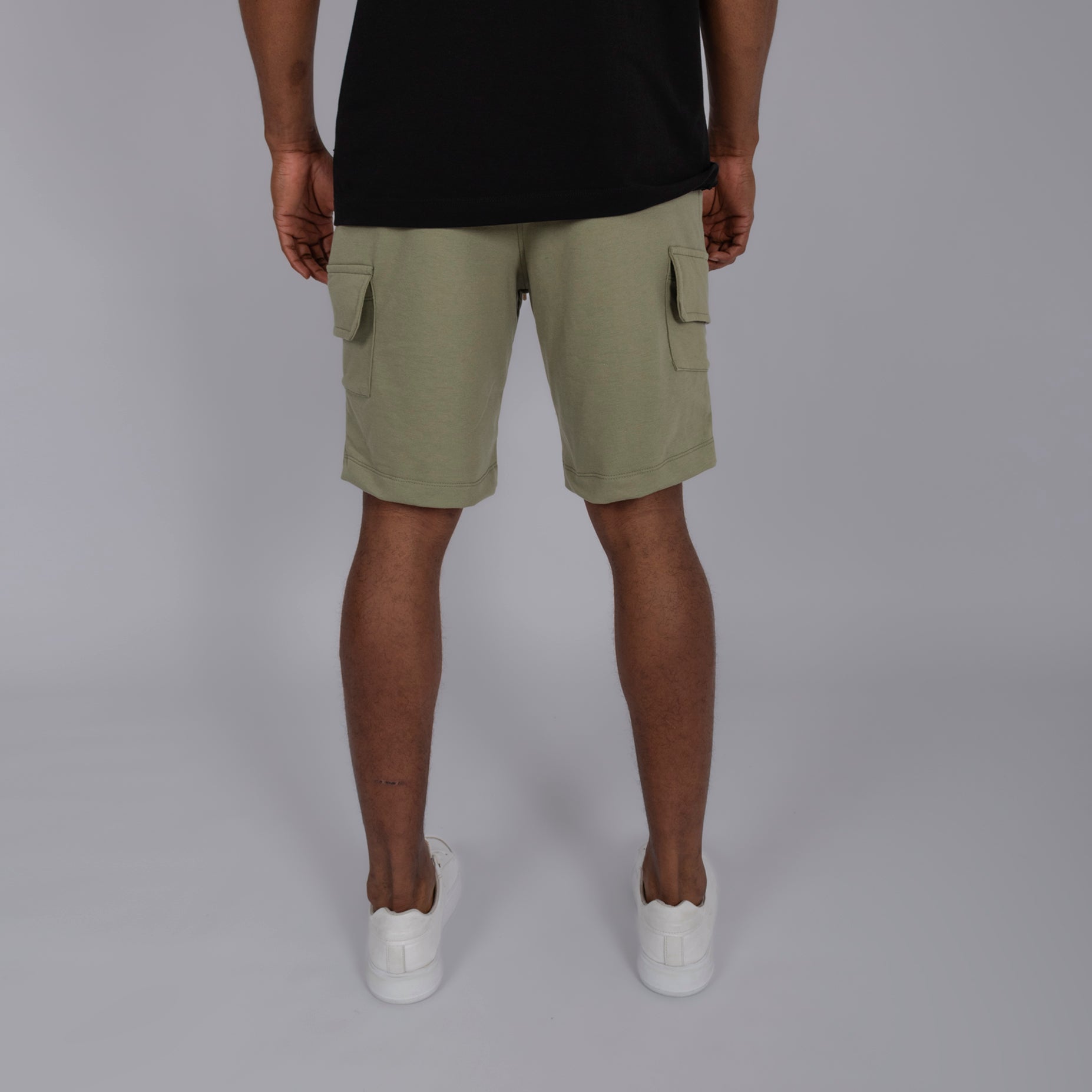 Pantaloneta hombre cargo verde