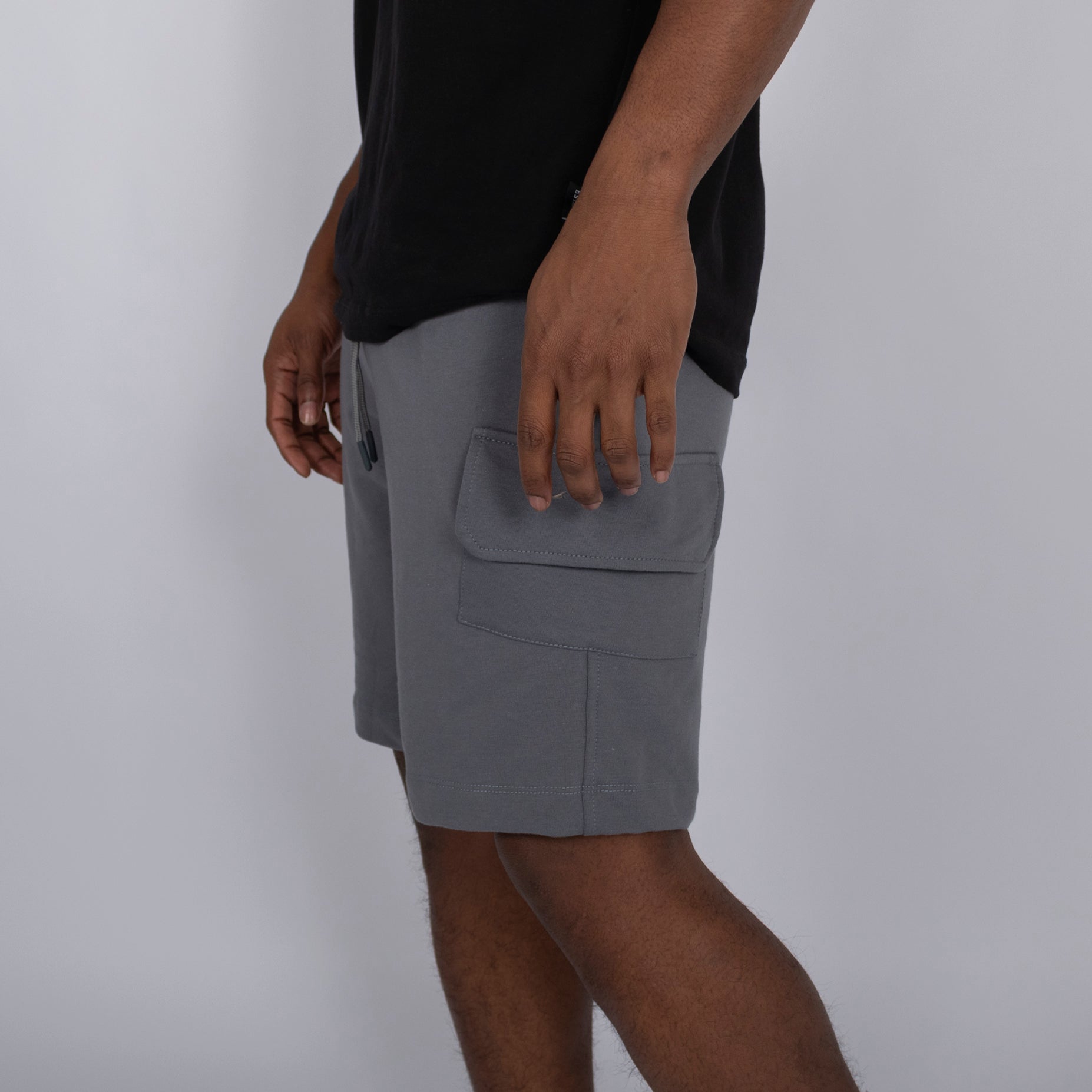 Pantaloneta hombre cargo gris