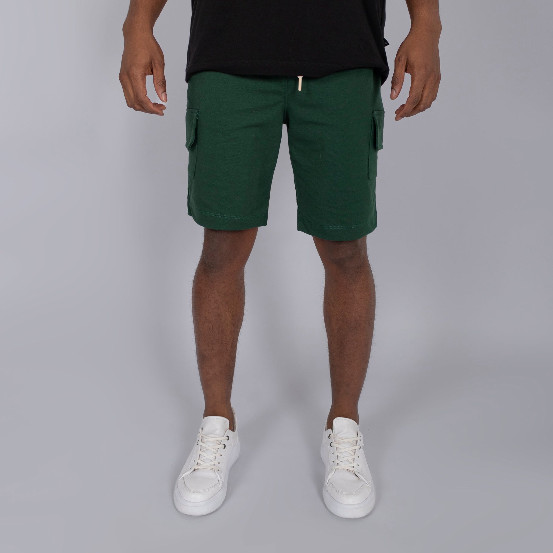 Pantaloneta hombre cargo verde