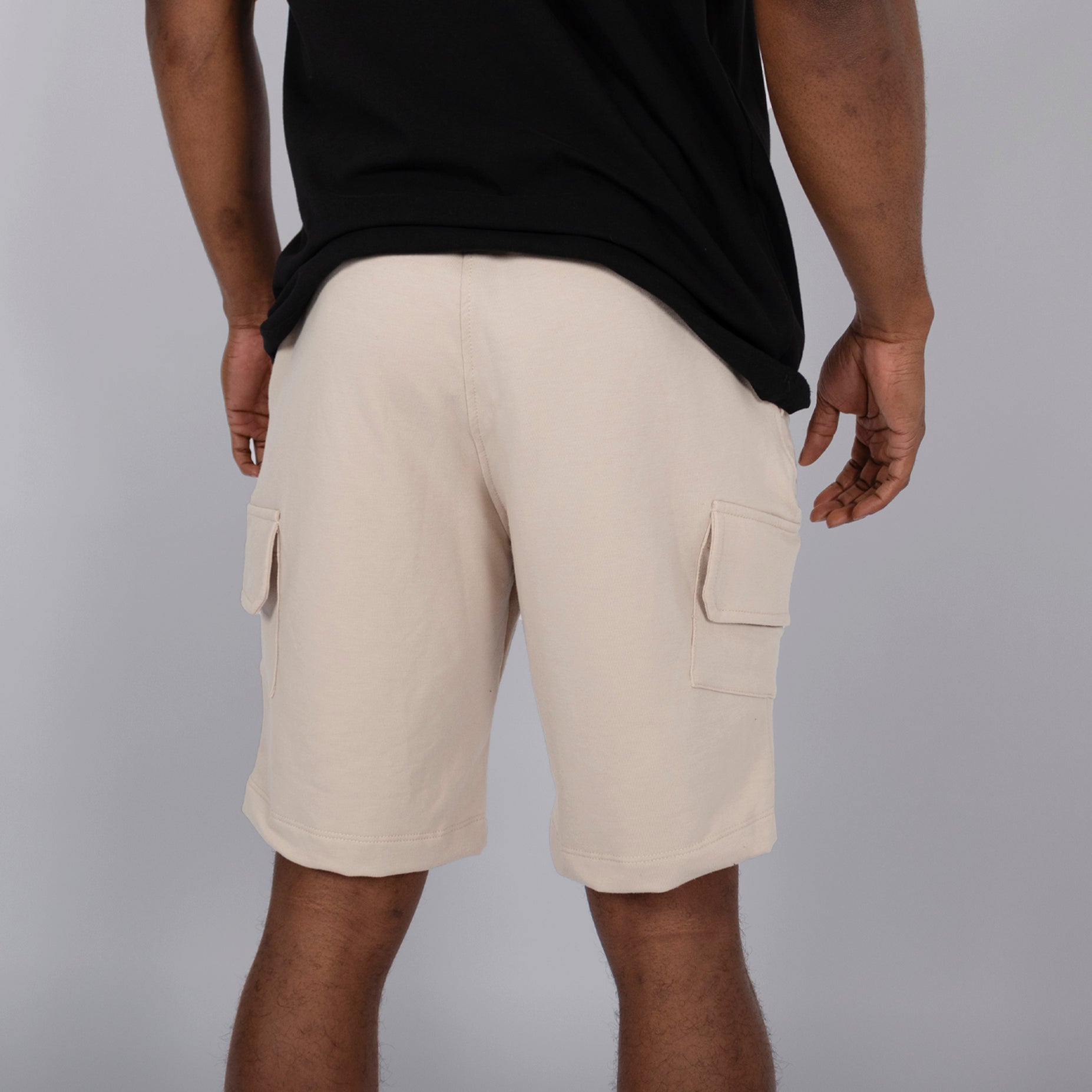 Pantaloneta hombre cargo beige