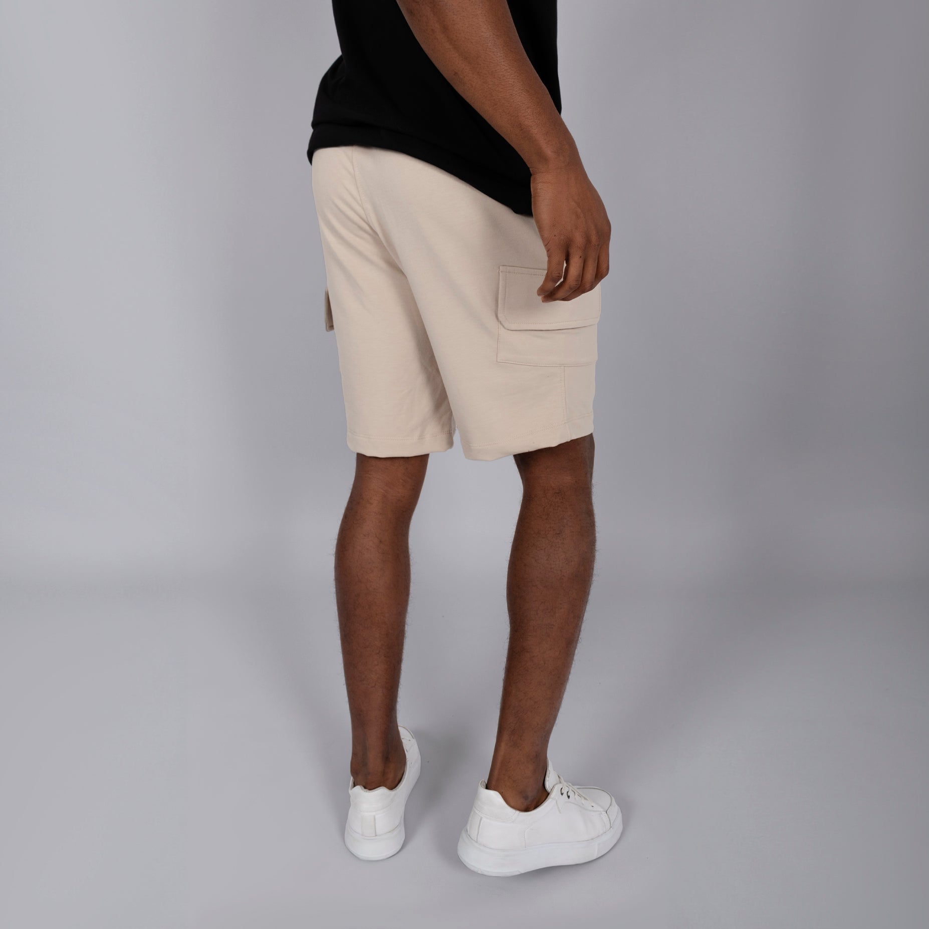 Pantaloneta hombre cargo beige
