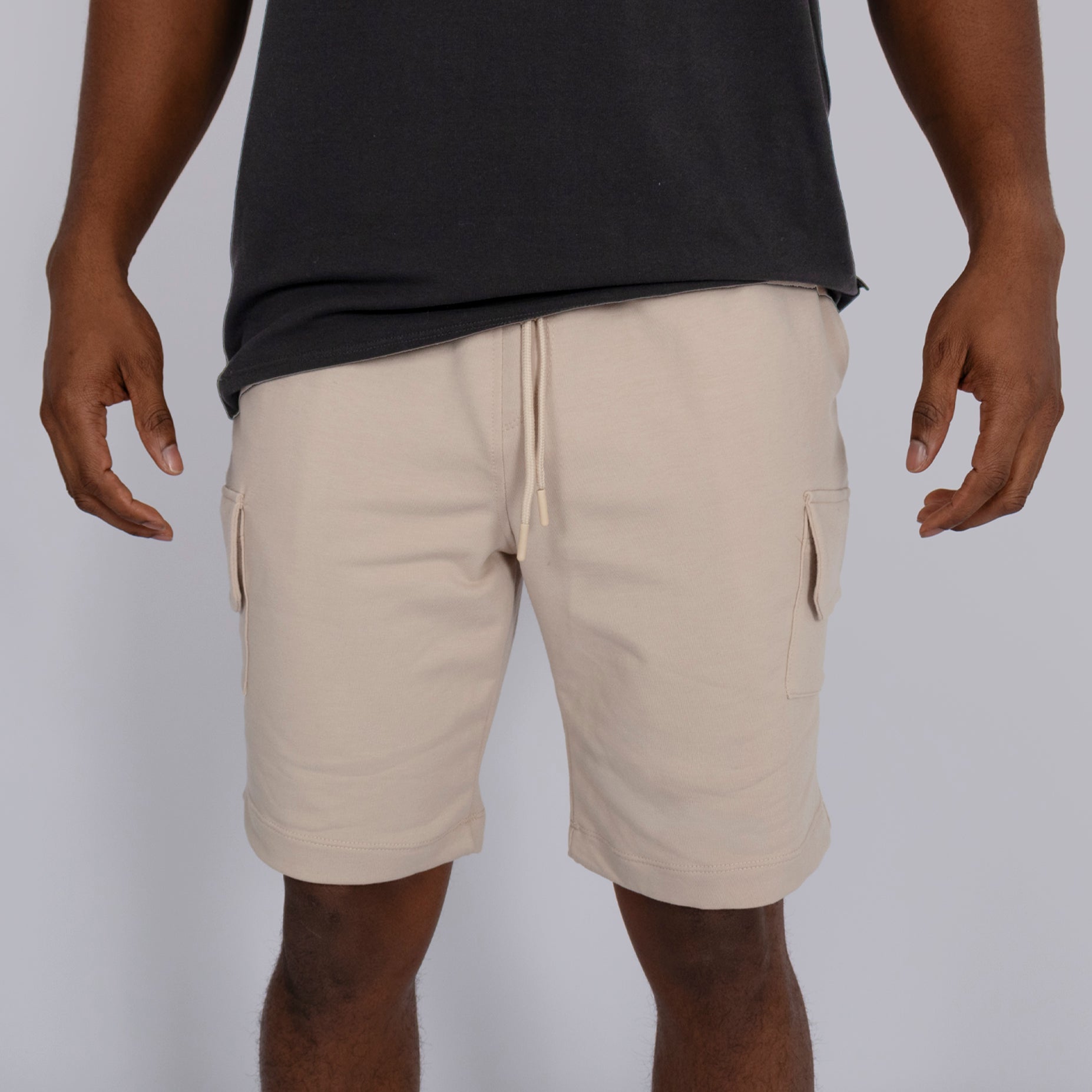 Pantaloneta hombre cargo beige