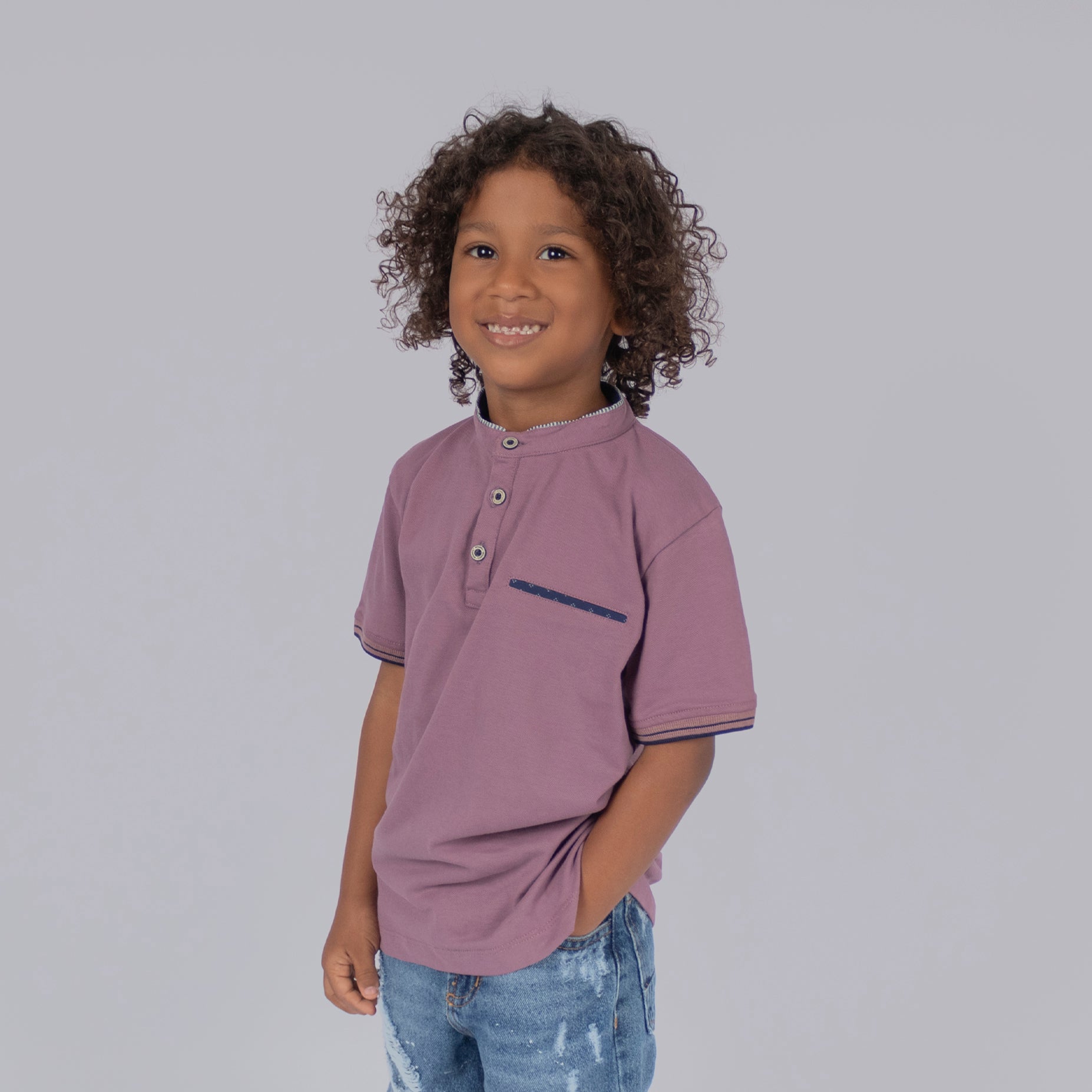 Polo niño neru grape