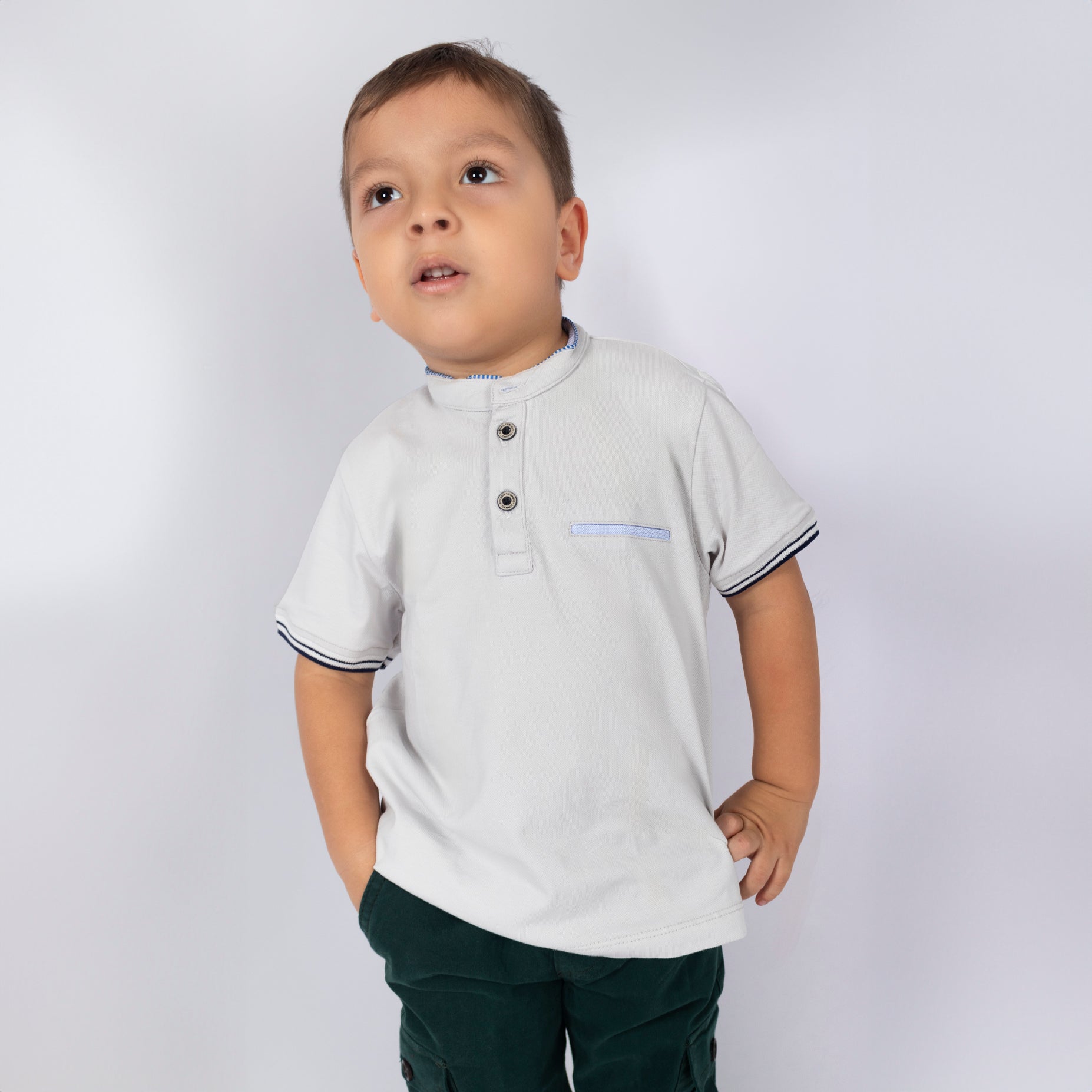 Polo baby ribet silver