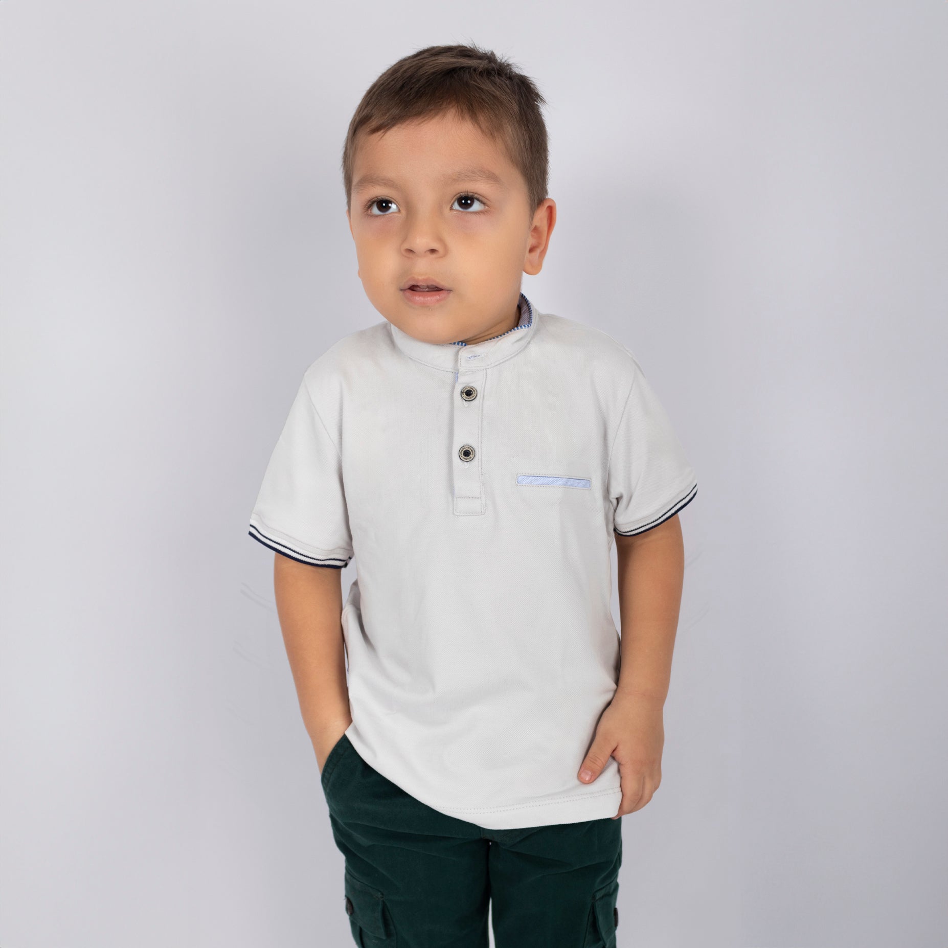 Polo baby ribet silver
