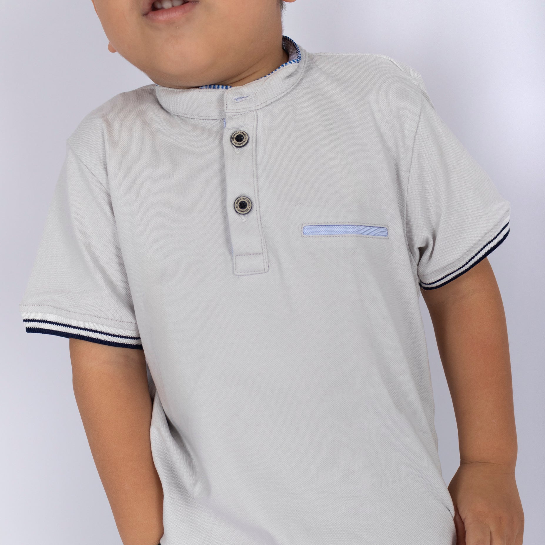 Polo baby ribet silver