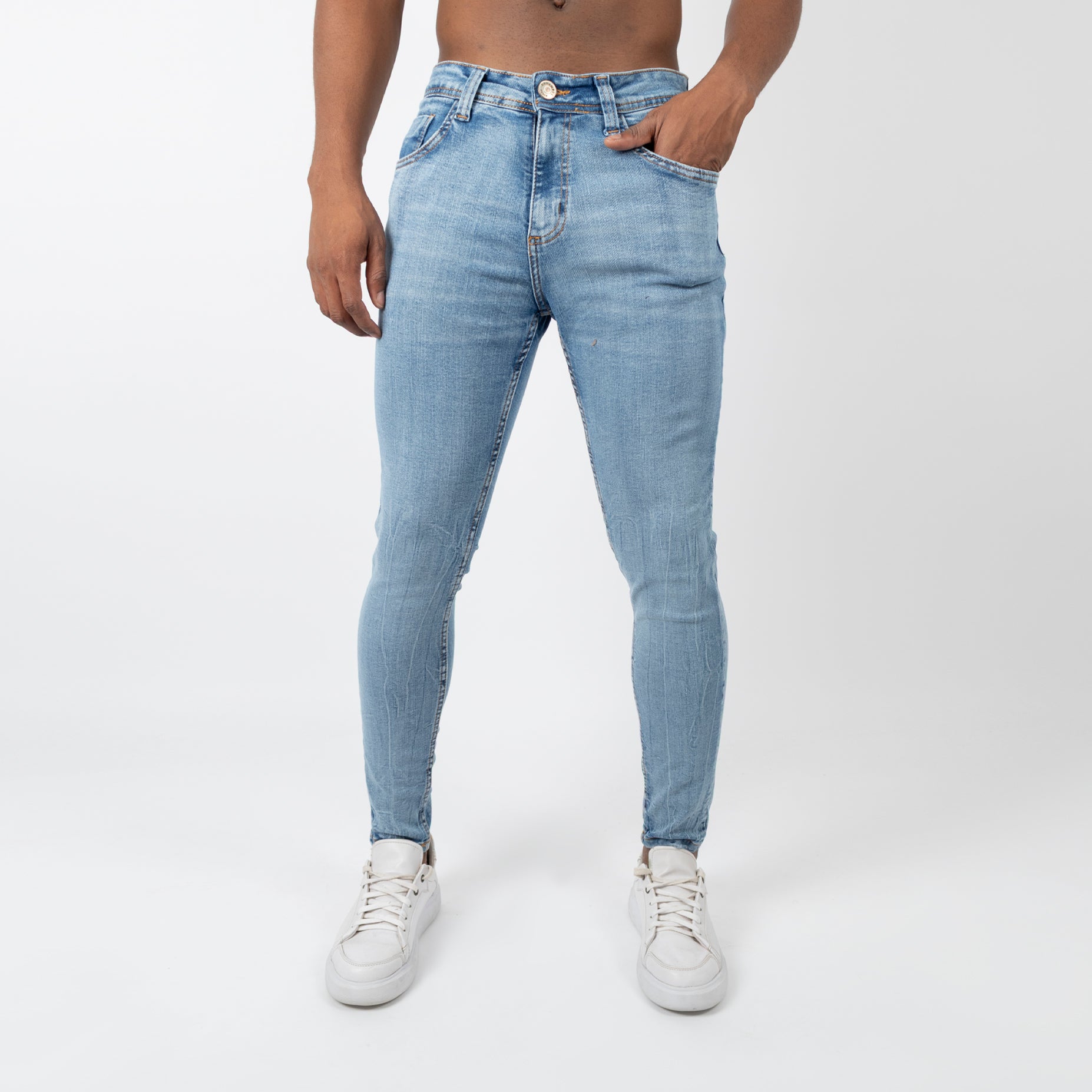 Jean hombre skinny azul