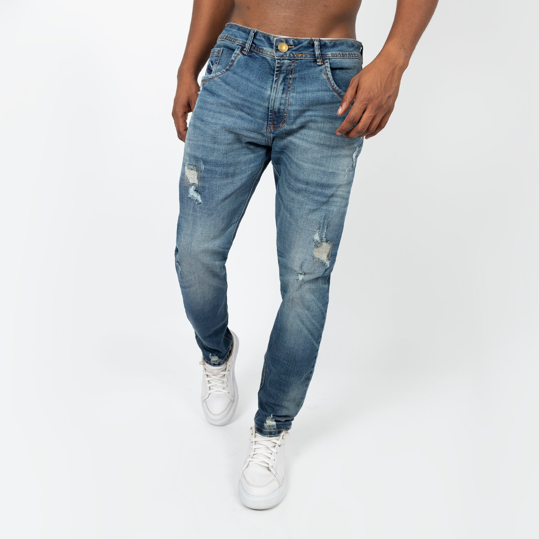 Jean hombre skinny azul