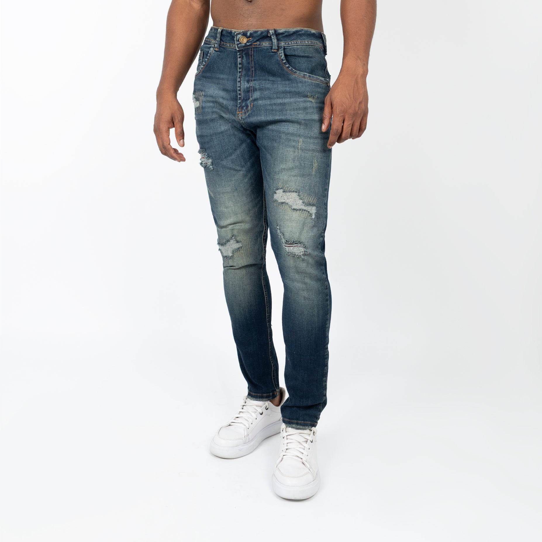 Jean hombre skinny azul