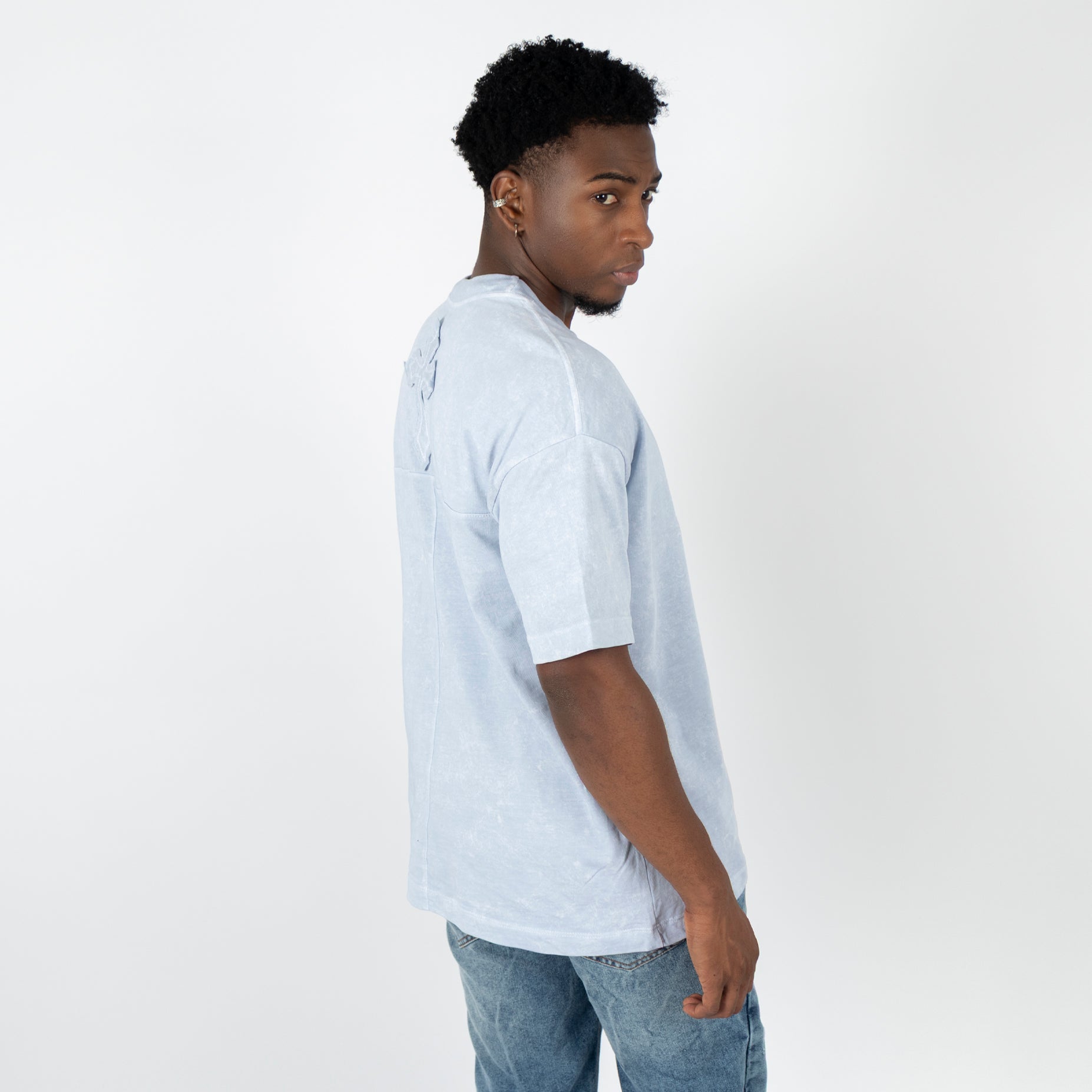 Oversize hombre degrade bordada