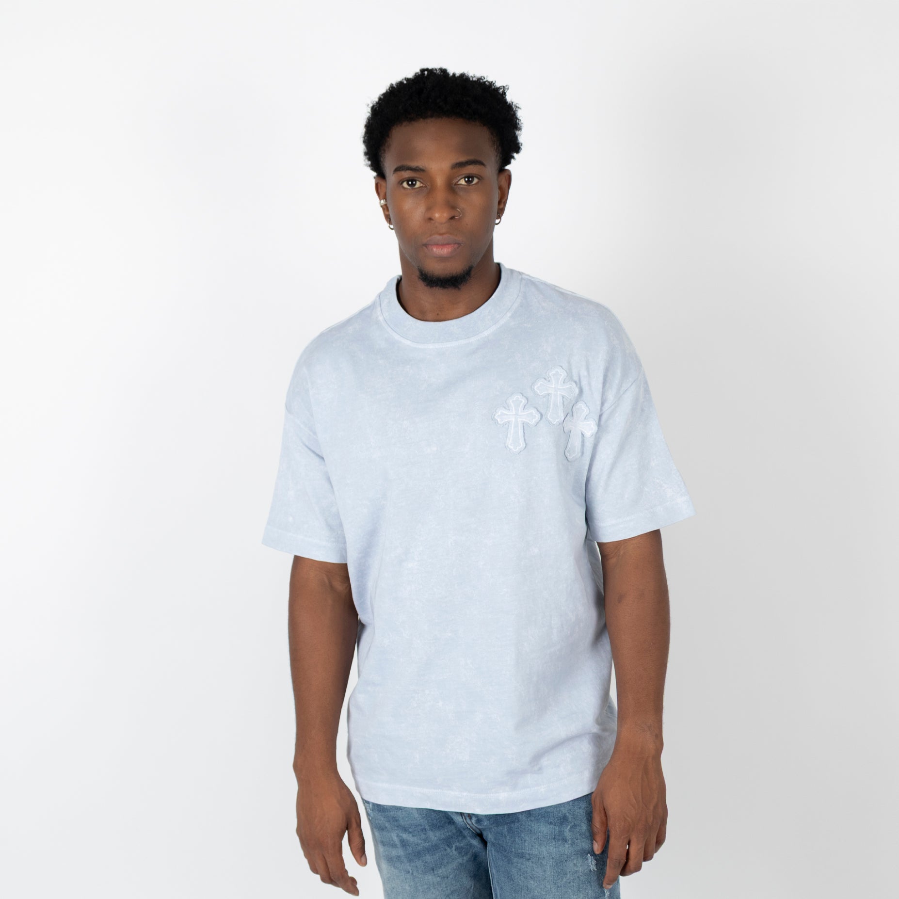 Oversize hombre degrade bordada