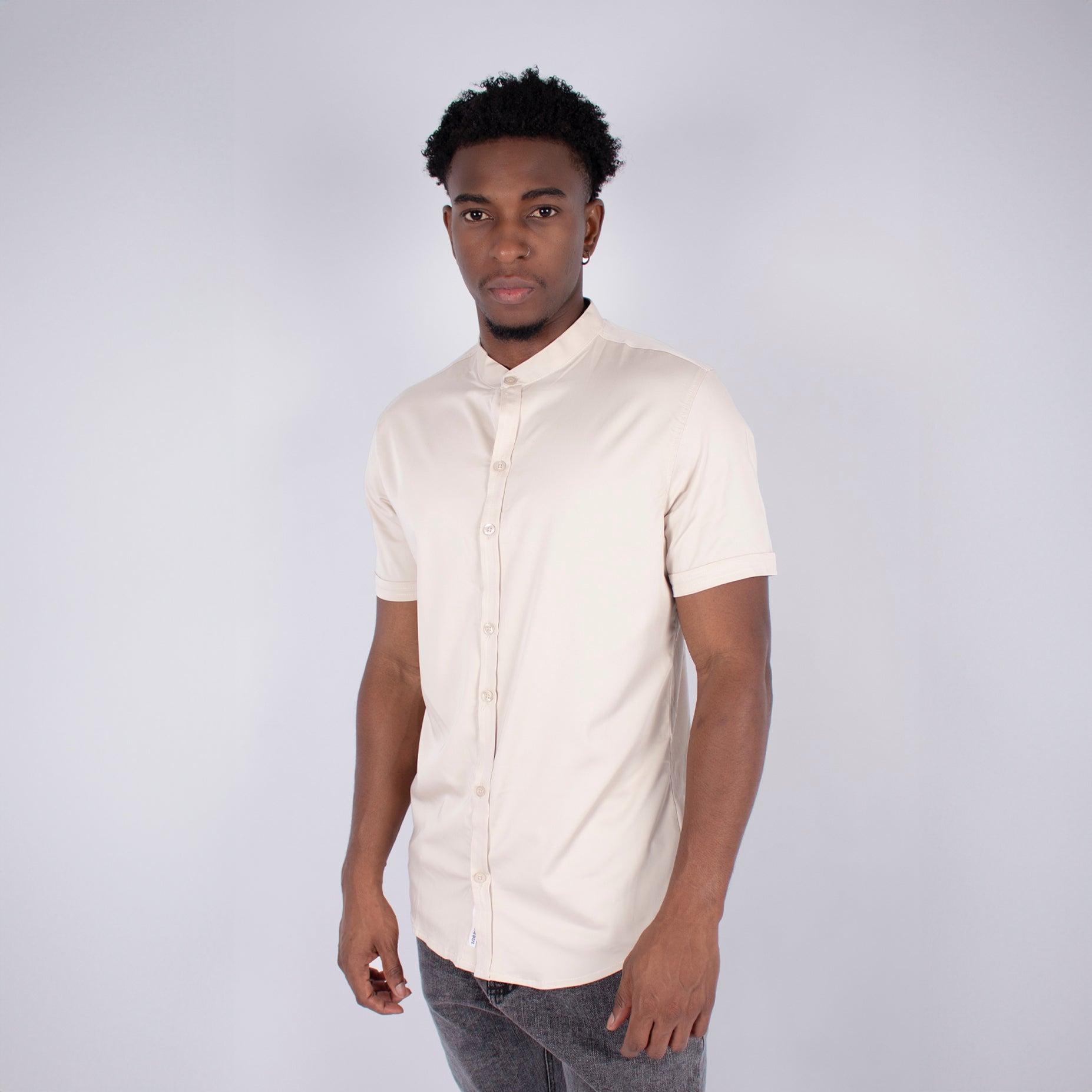 Camisa hombre Basica Beige