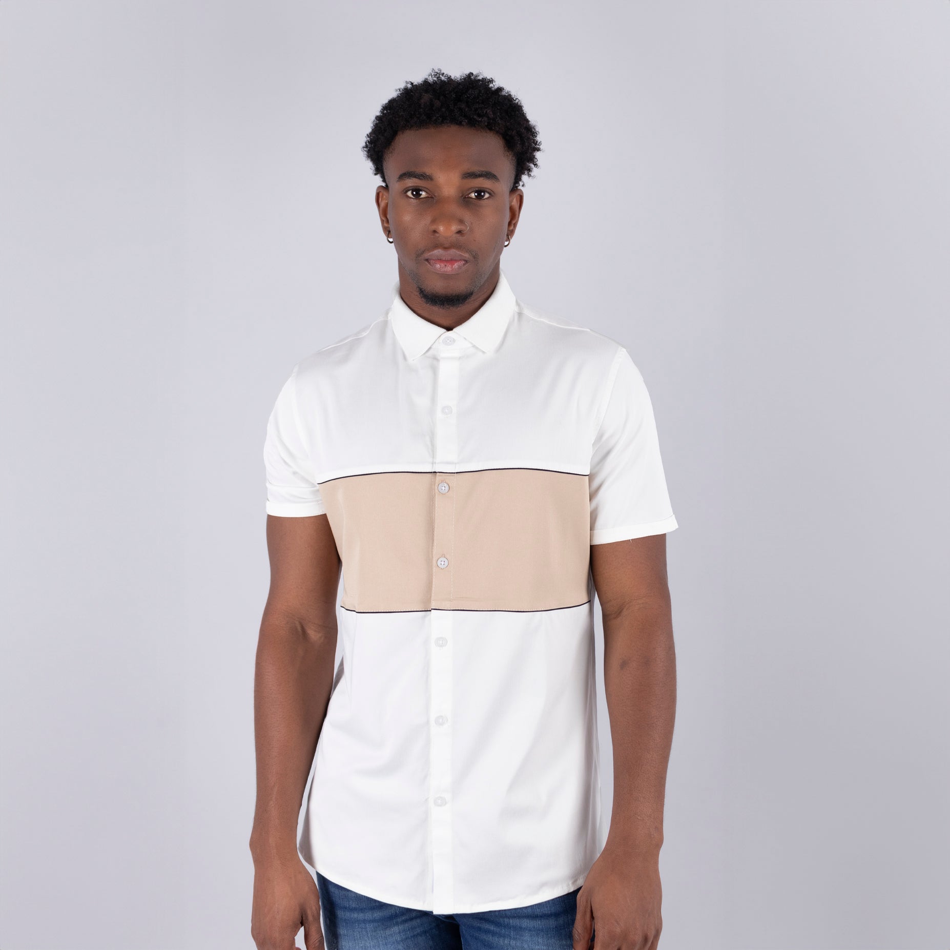 Camisa hombre Cortes Beige