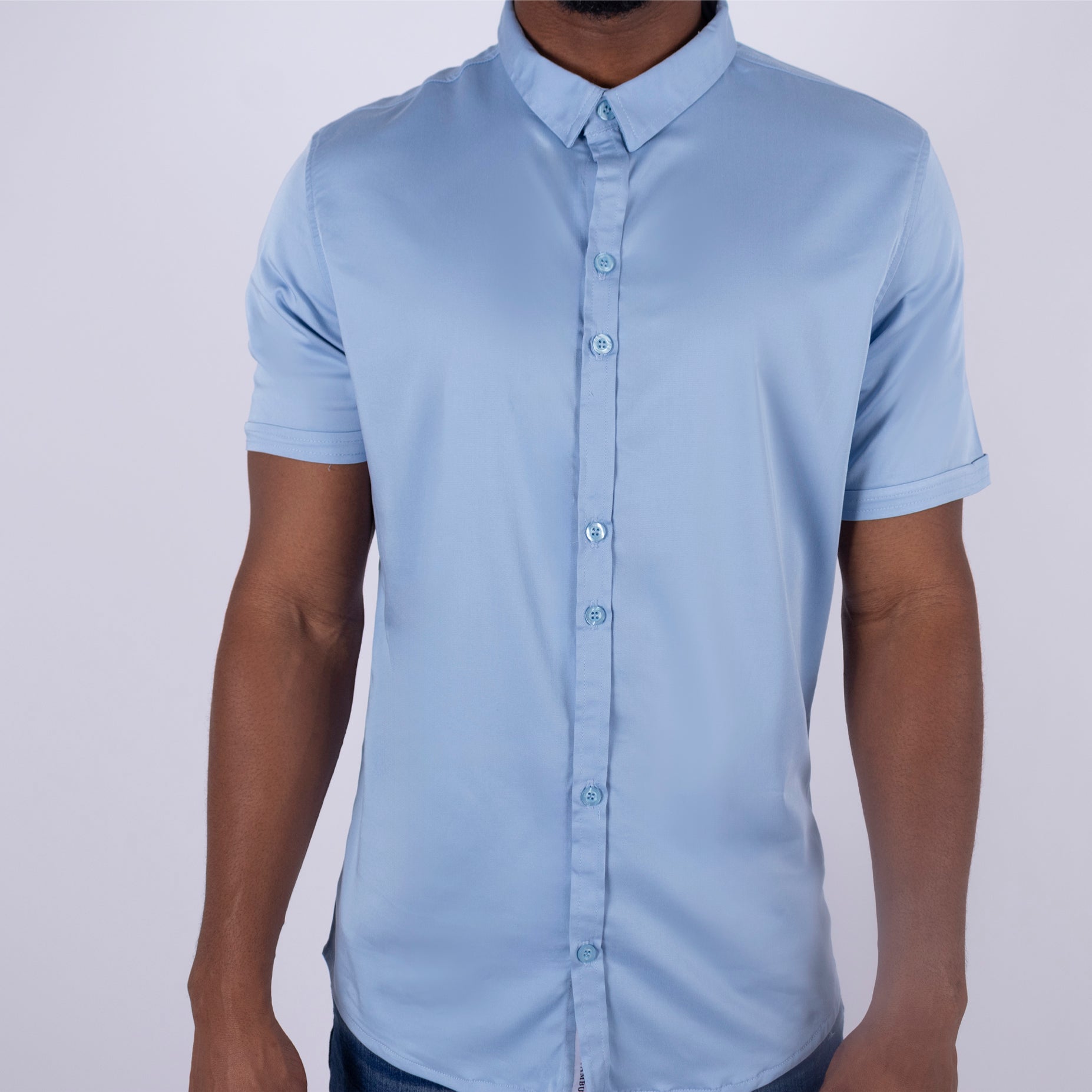Camisa hombre Basica Azul