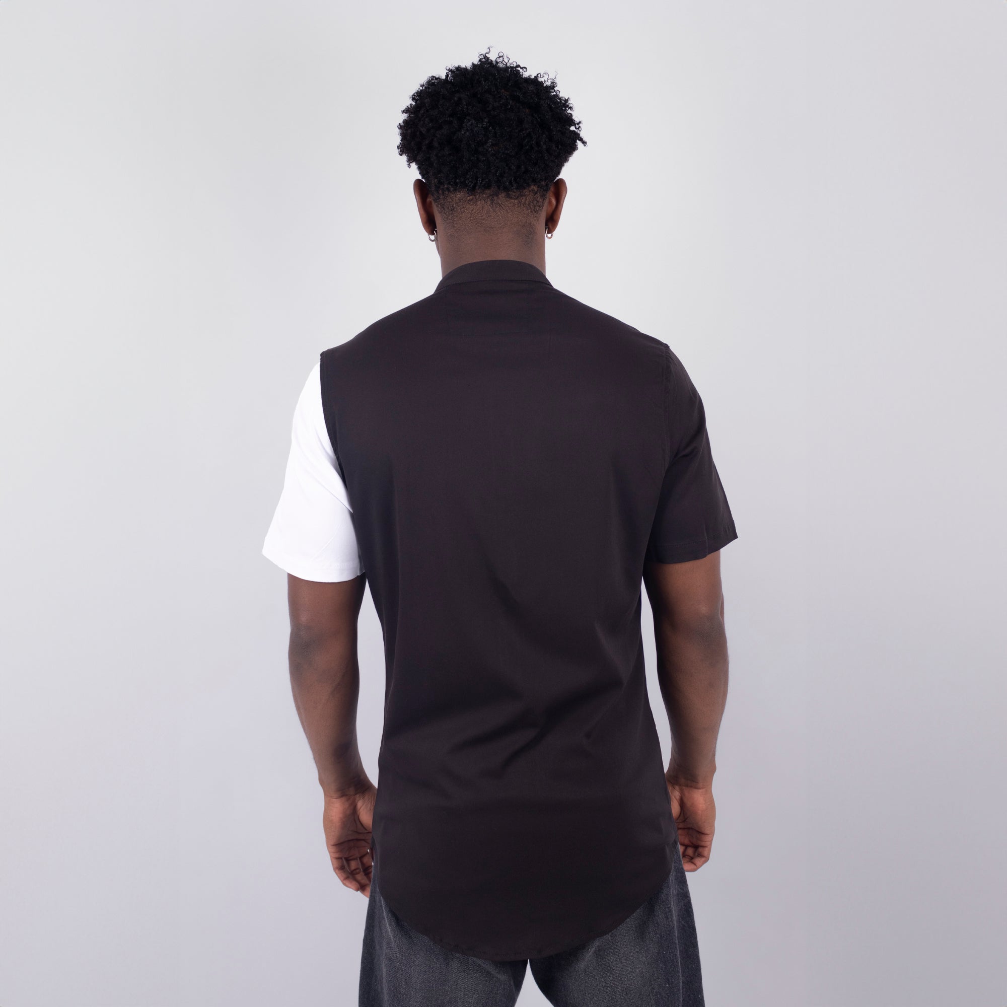 Camisa hombre Cortes Negra