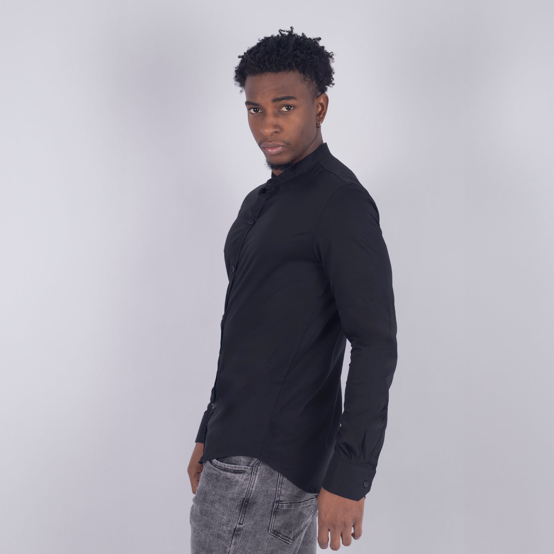 Camisa hombre Ml Nerú Negra