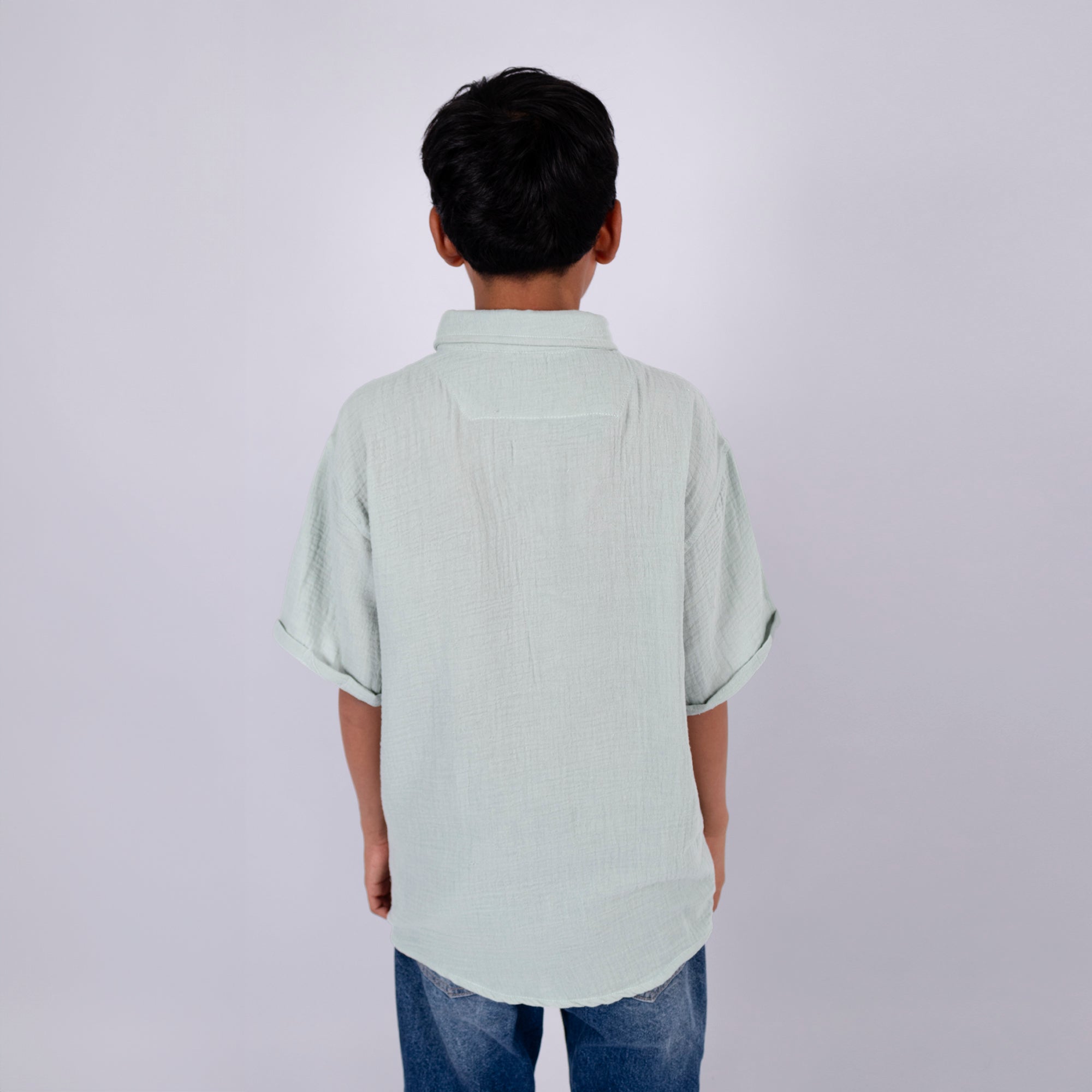 Camisa niño Oversize Verde