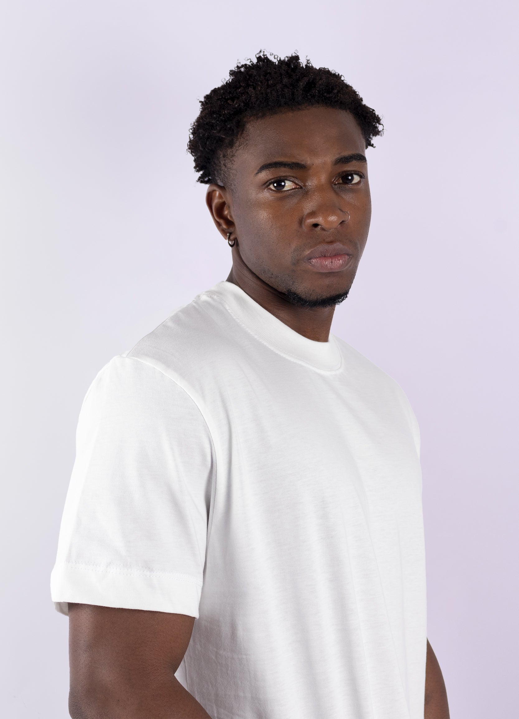 Camiseta hombre basica marfil