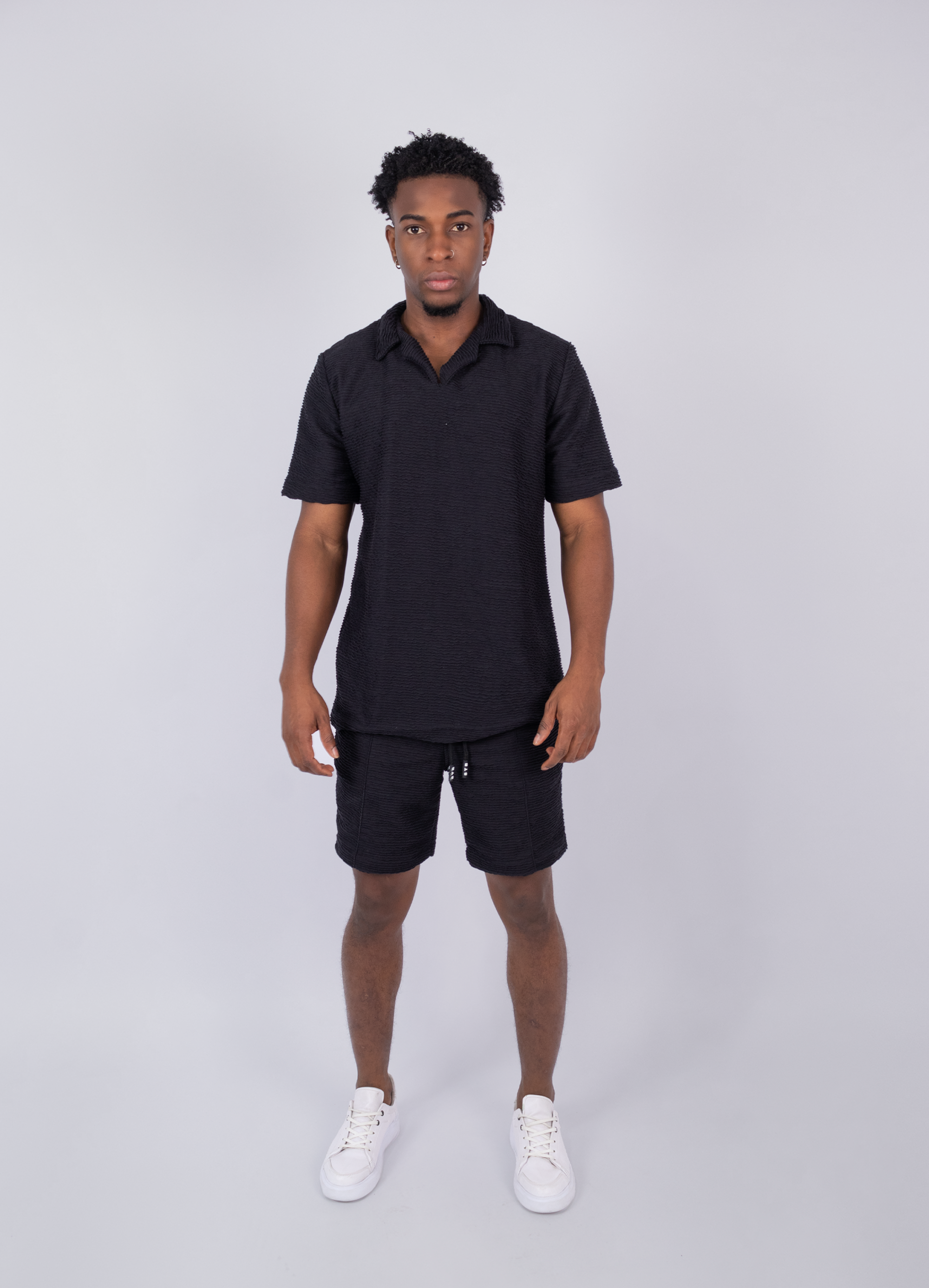 Conjunto adulto textura negro