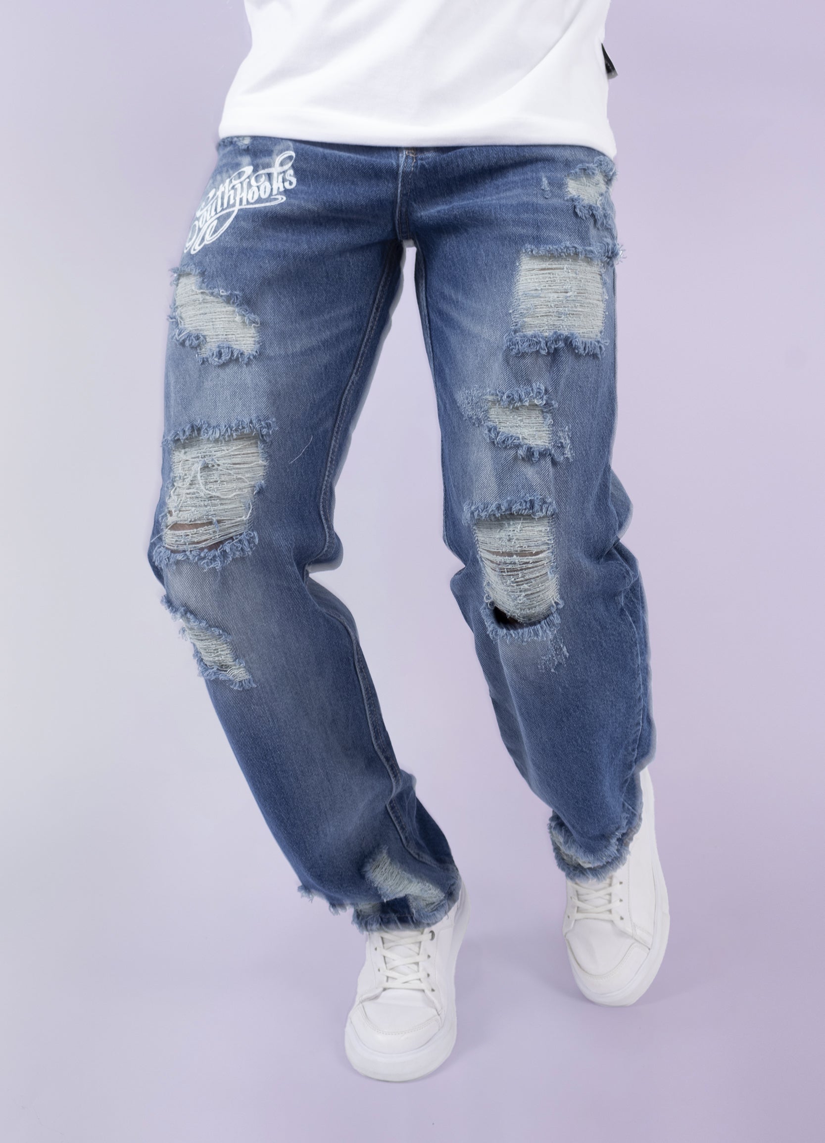 Jean hombre baggy estampado
