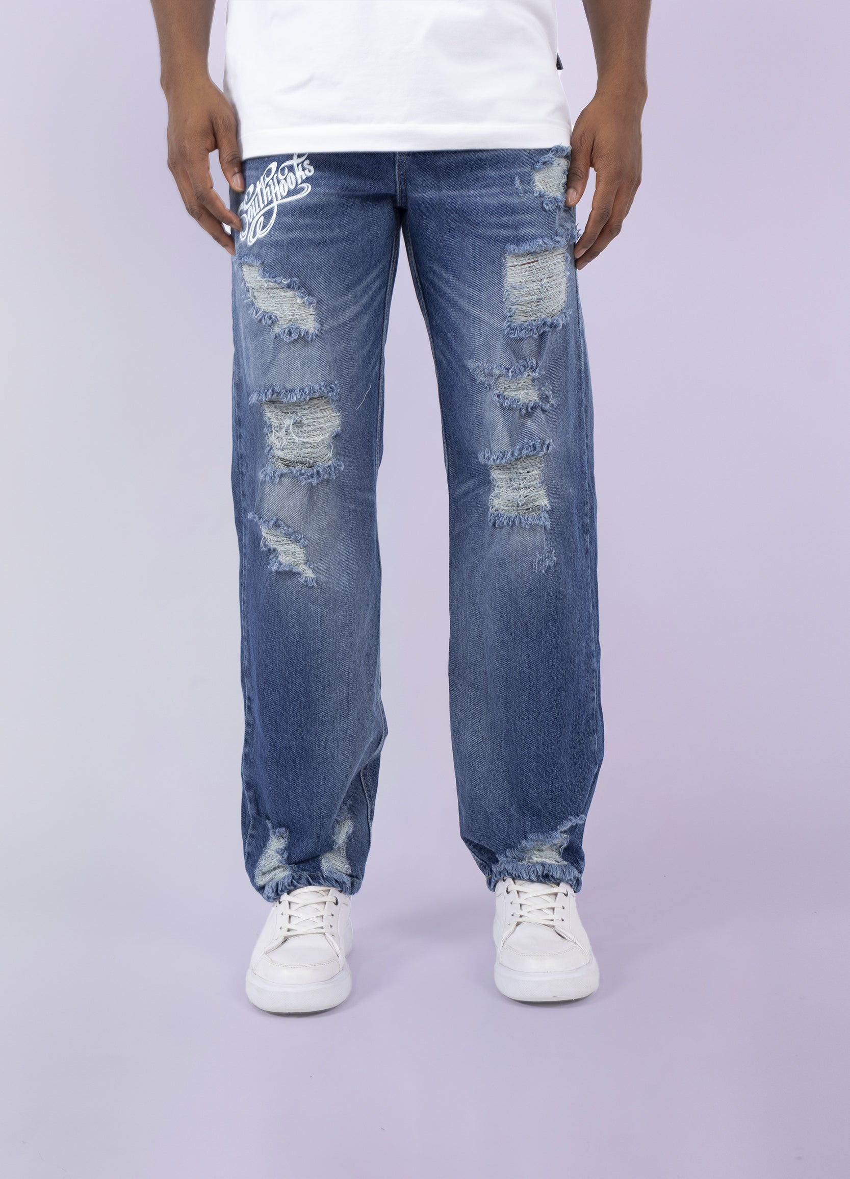 Jean hombre baggy estampado