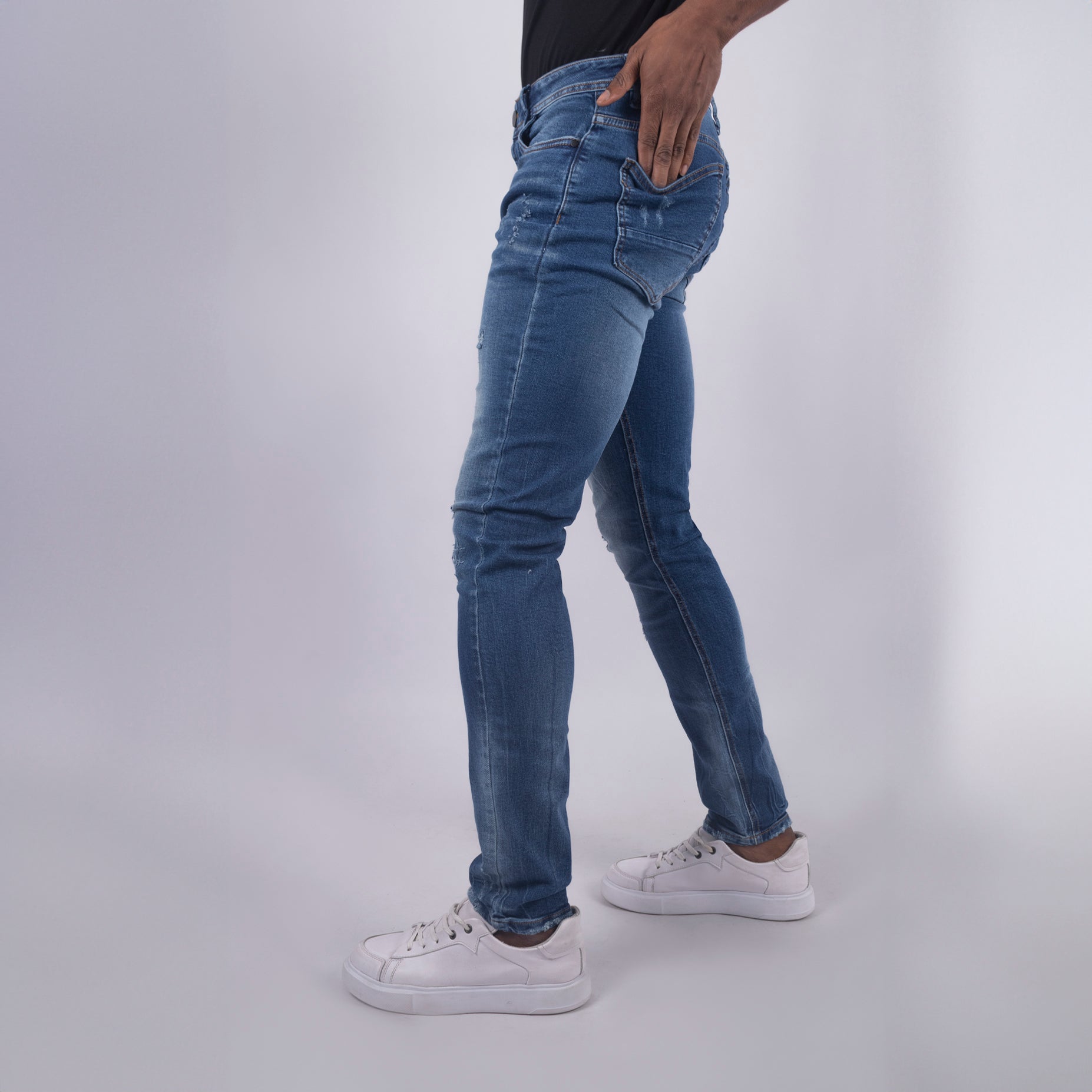 Jean hombre Skinny Desgastes