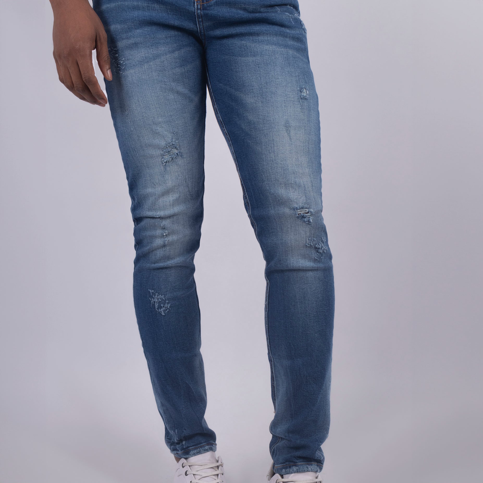 Jean hombre Skinny Desgastes