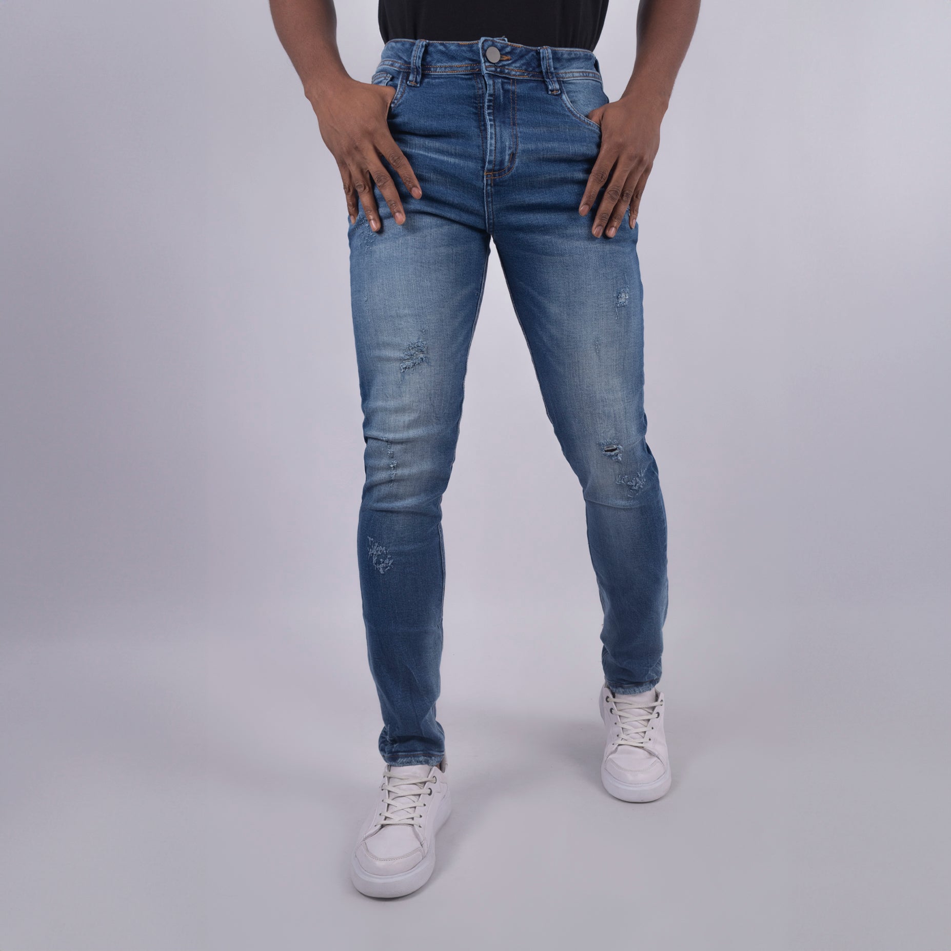 Jean hombre Skinny Desgastes