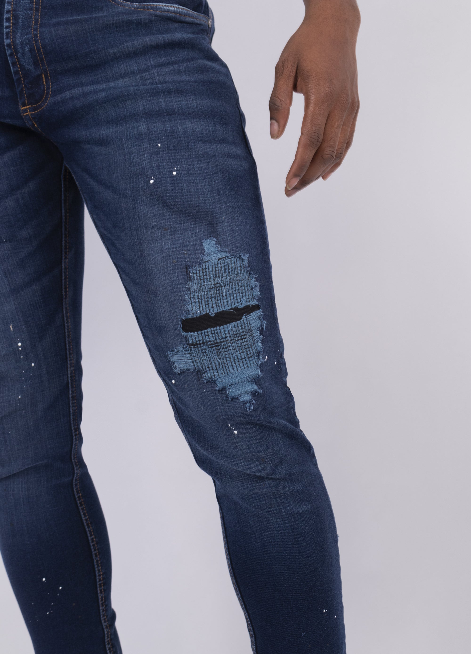 Jean hombre Skinny Petroleo