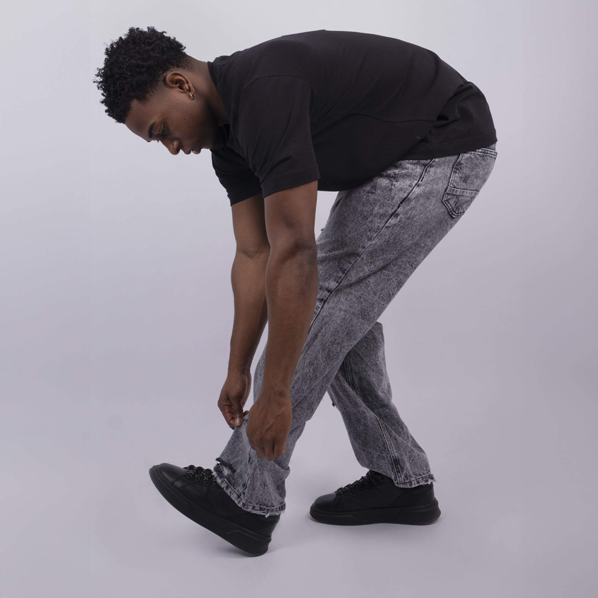 Jean hombre Baggy Gris