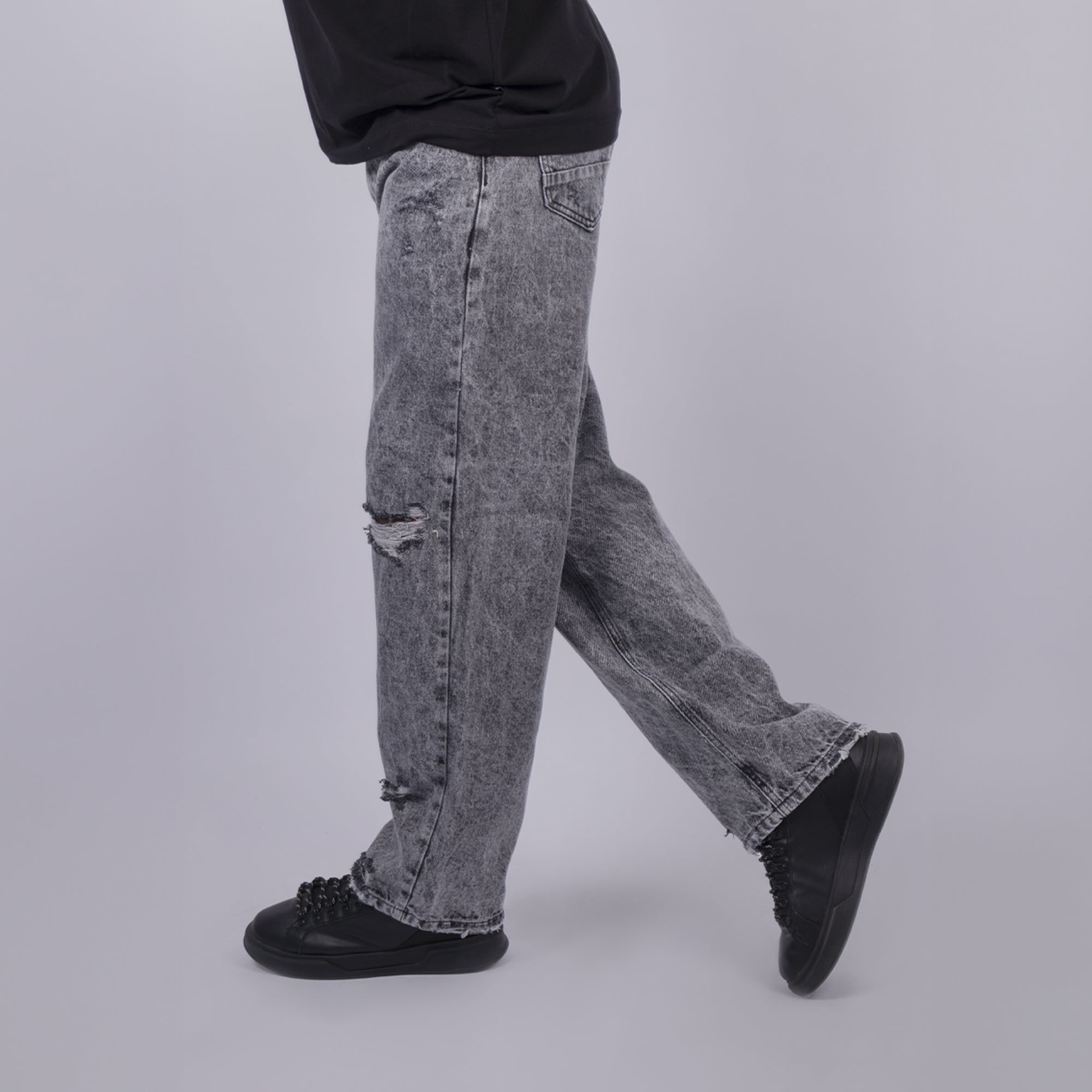 Jean hombre Baggy Gris