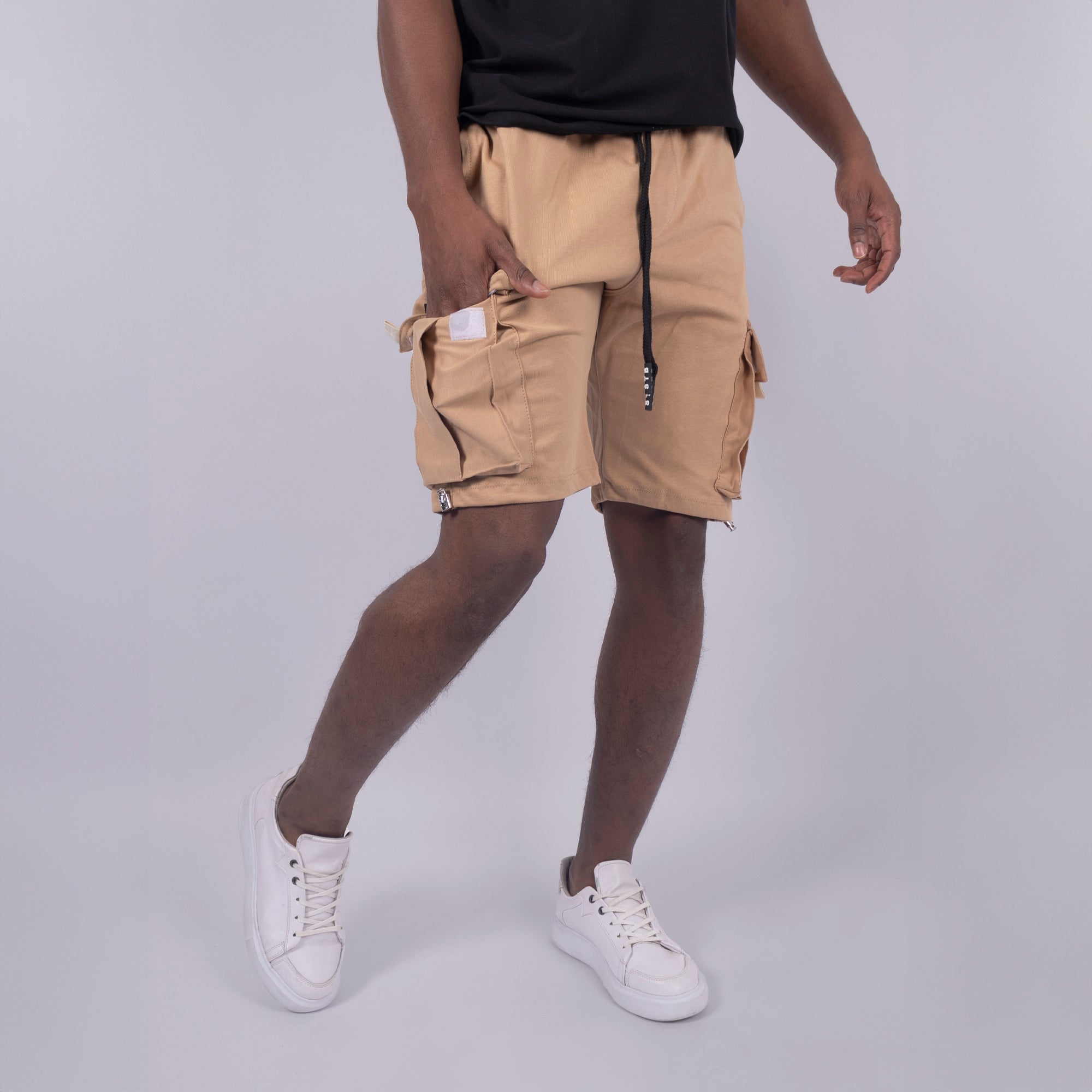 Pantaloneta hombre Cargo Camel