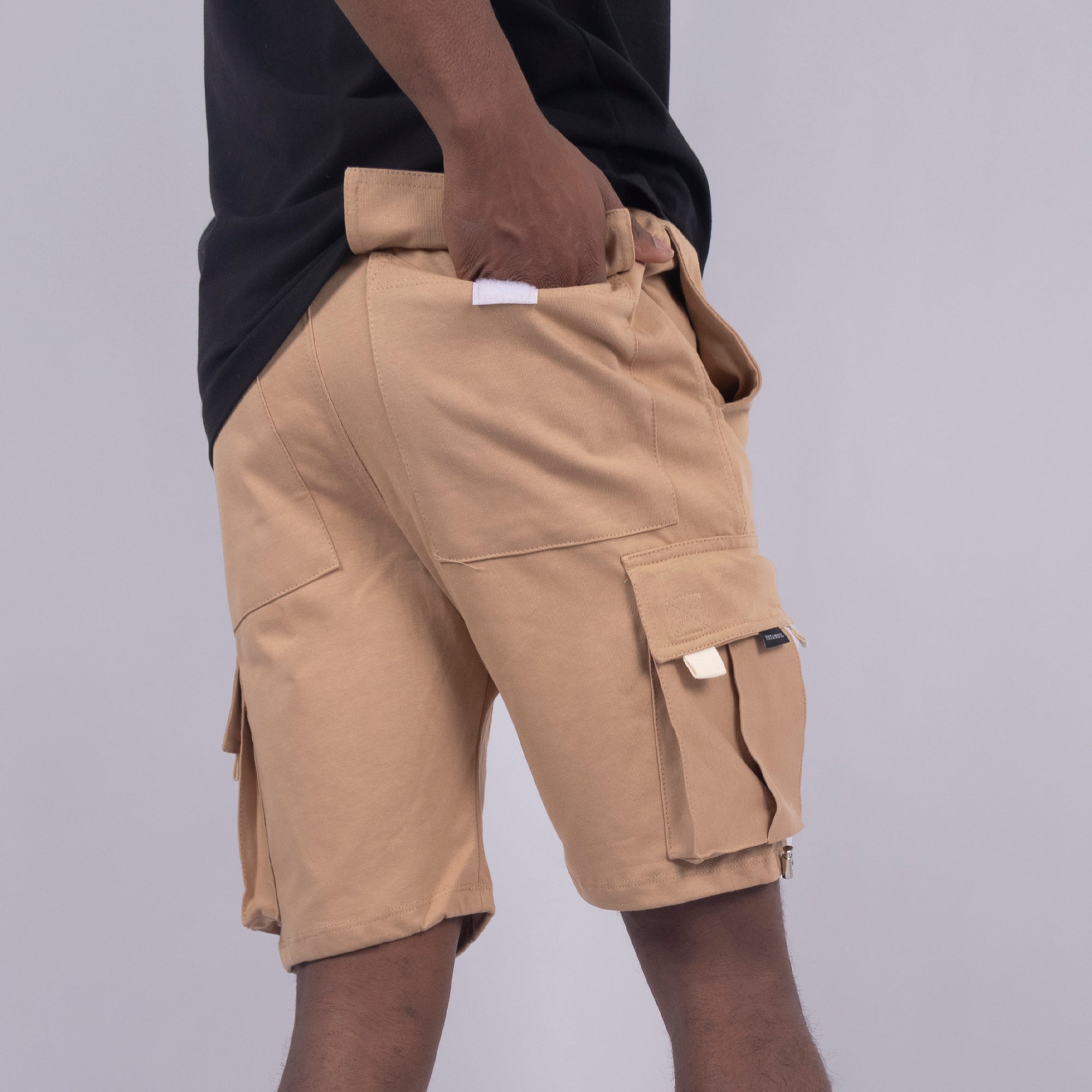 Pantaloneta hombre Cargo Camel