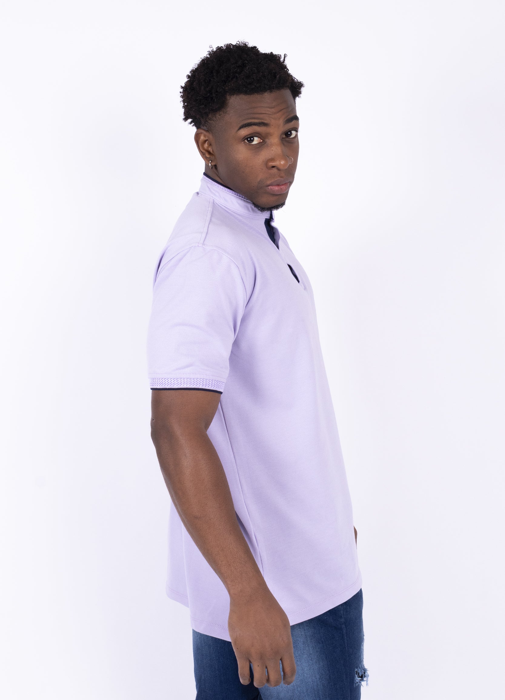 Polo hombre Básico lila