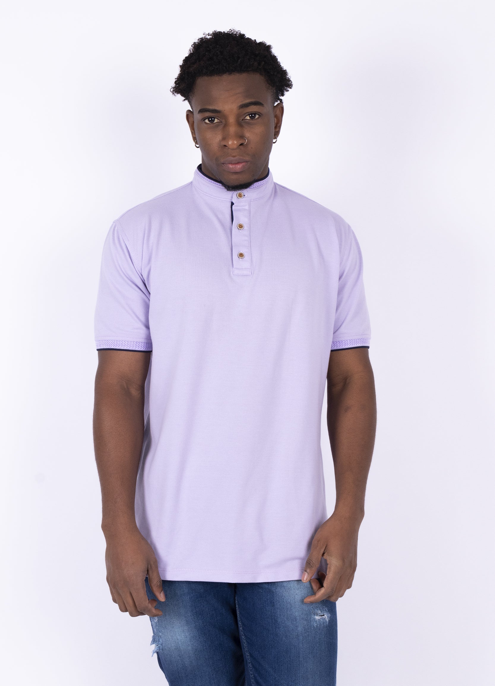 Polo hombre Básico lila