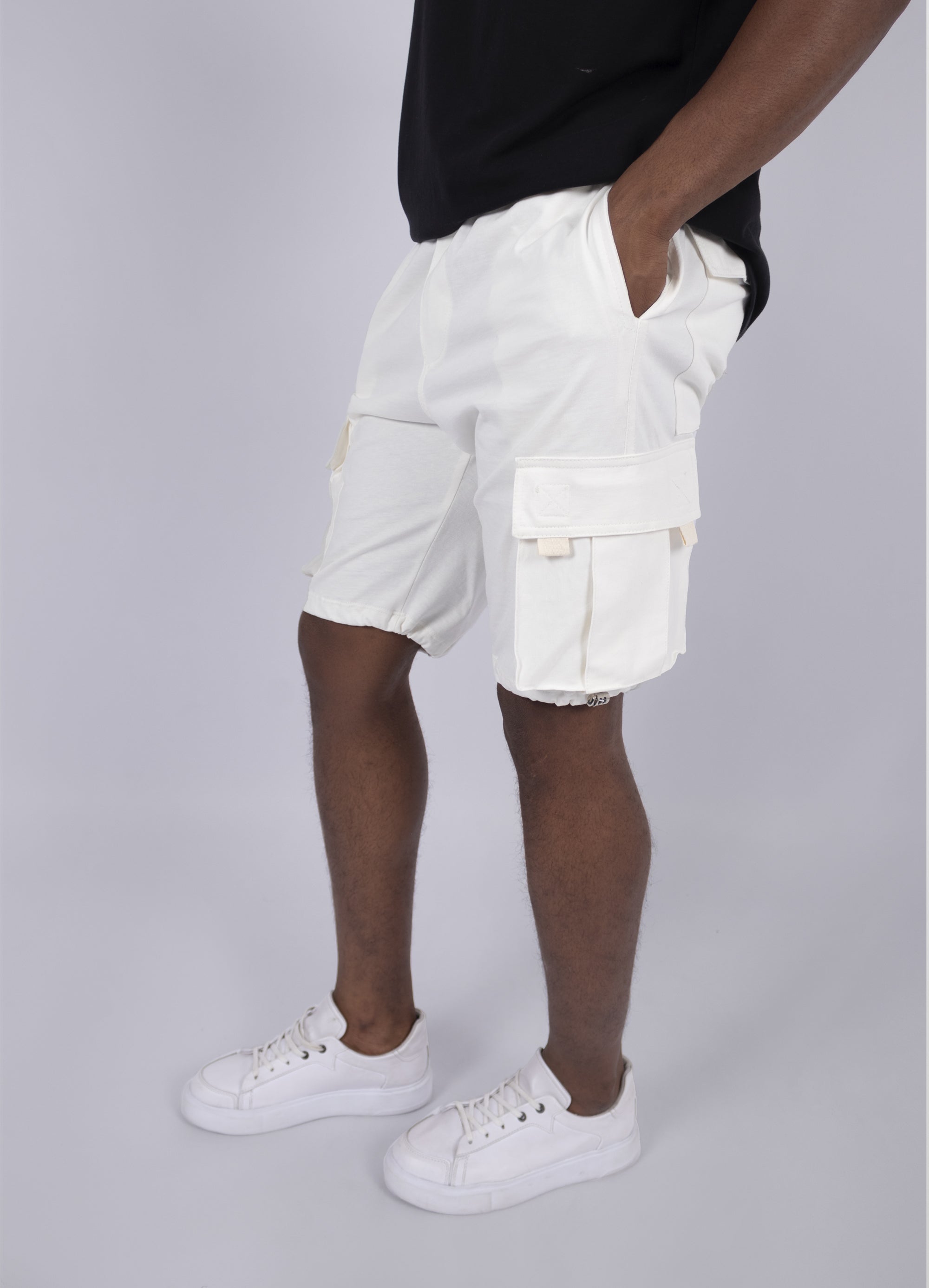 Pantaloneta hombre Cargo Blanca