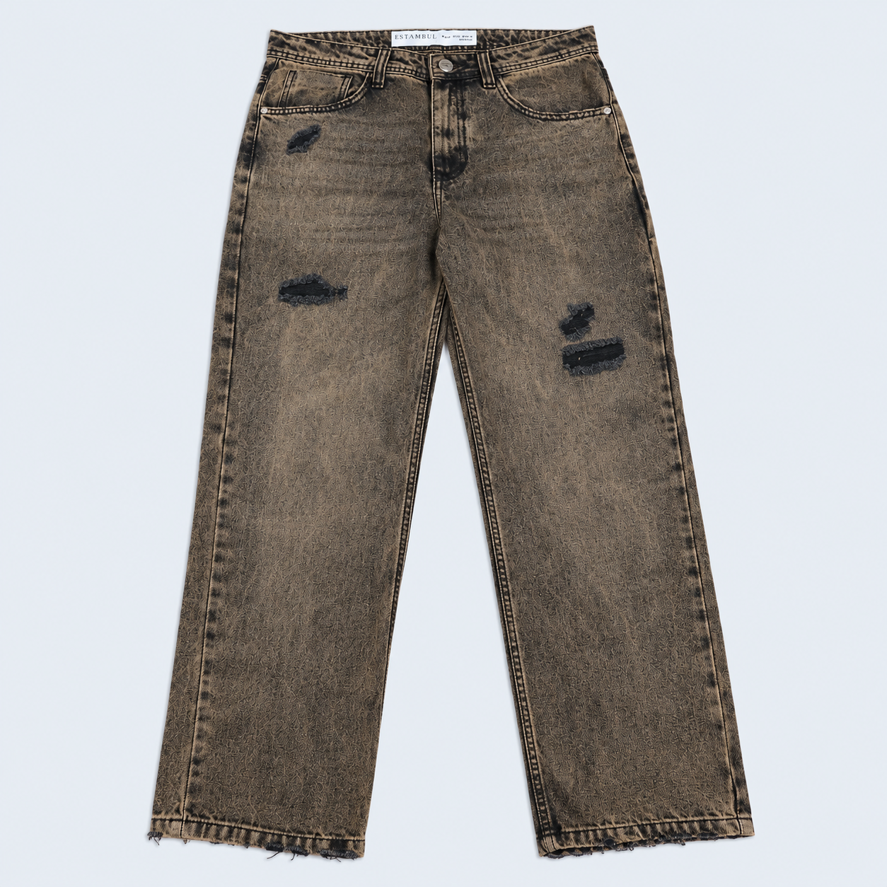 Jean hombre recto con rotos