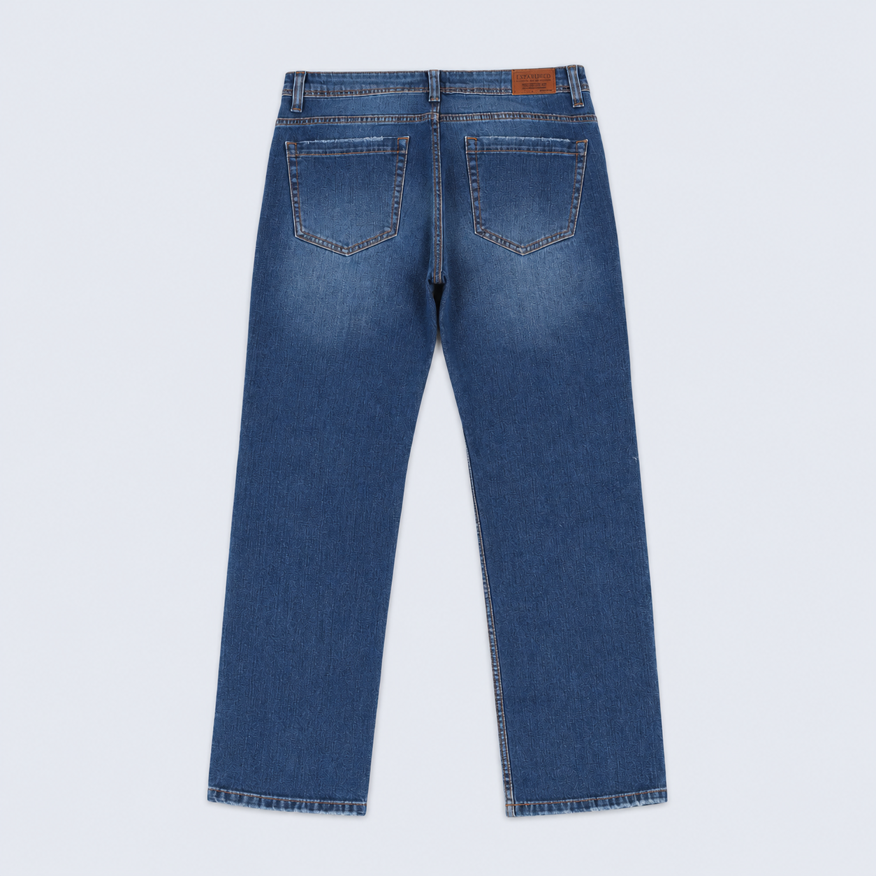 Jean hombre recto roto rodilla