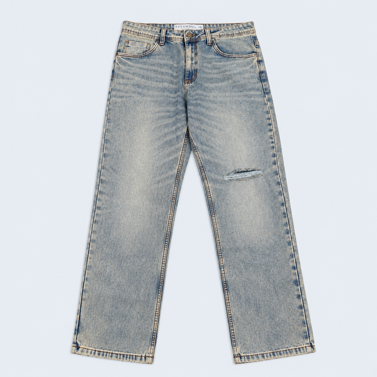 Jean hombre regular con rotos