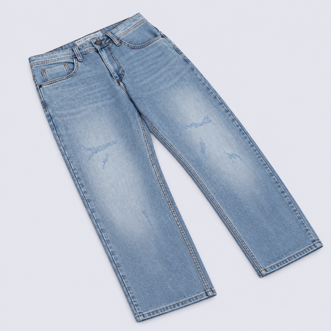 Jean hombre regular con tramas