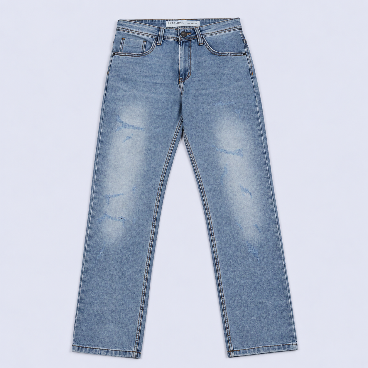 Jean hombre regular con tramas