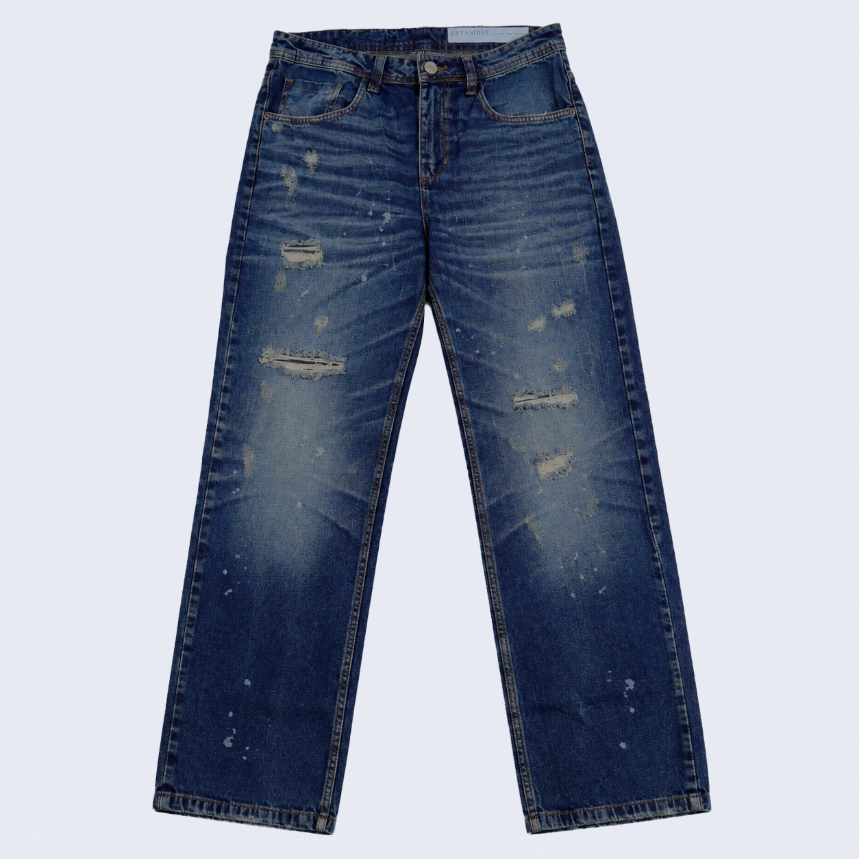 Jean hombre regular con tramas