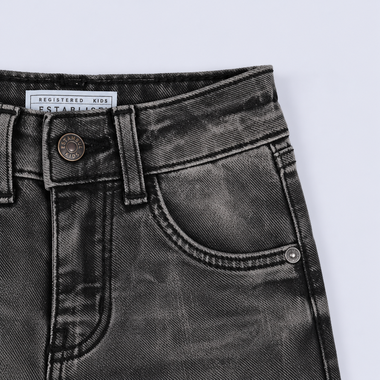 Jean niño skiny gris