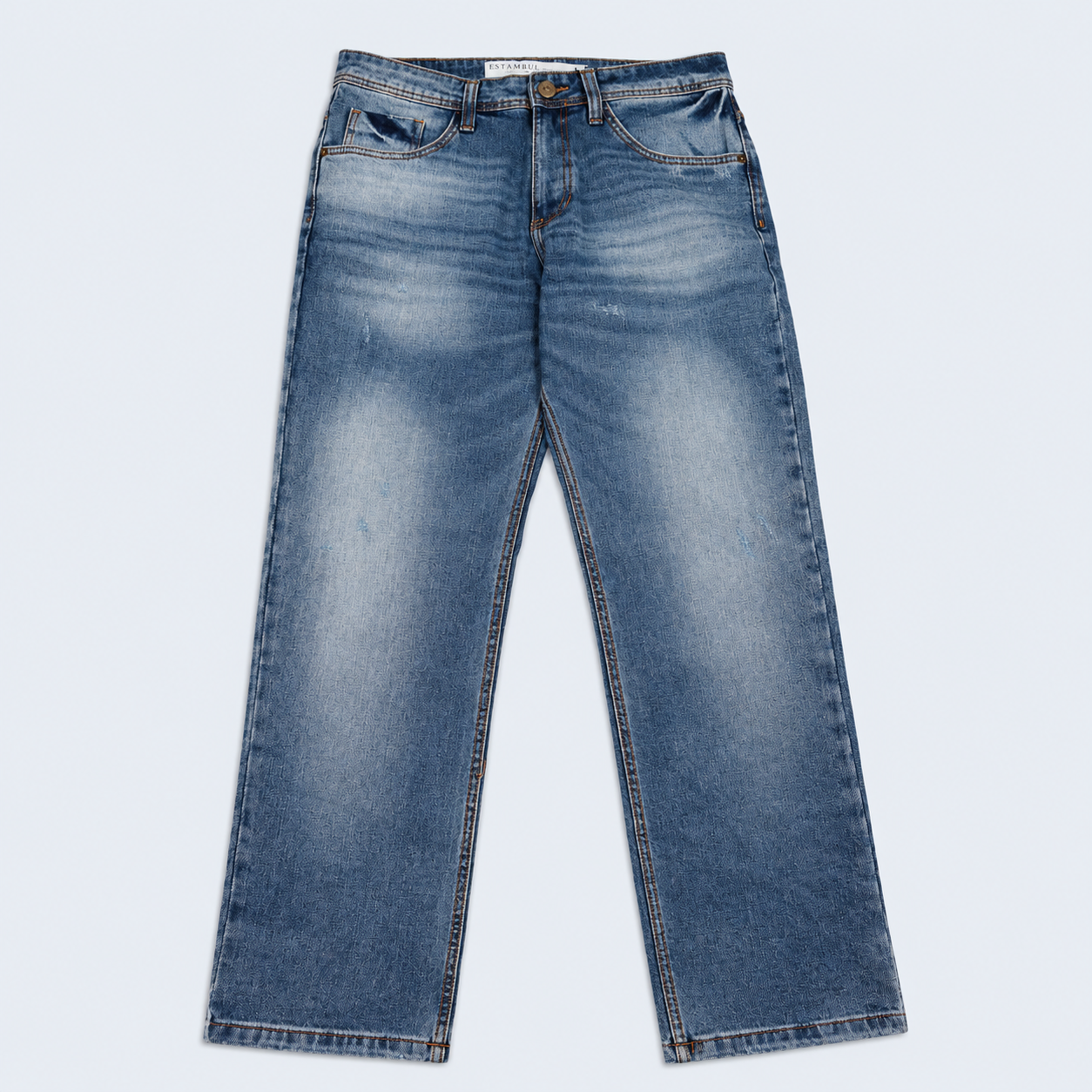 Jean hombre regular azul clasico