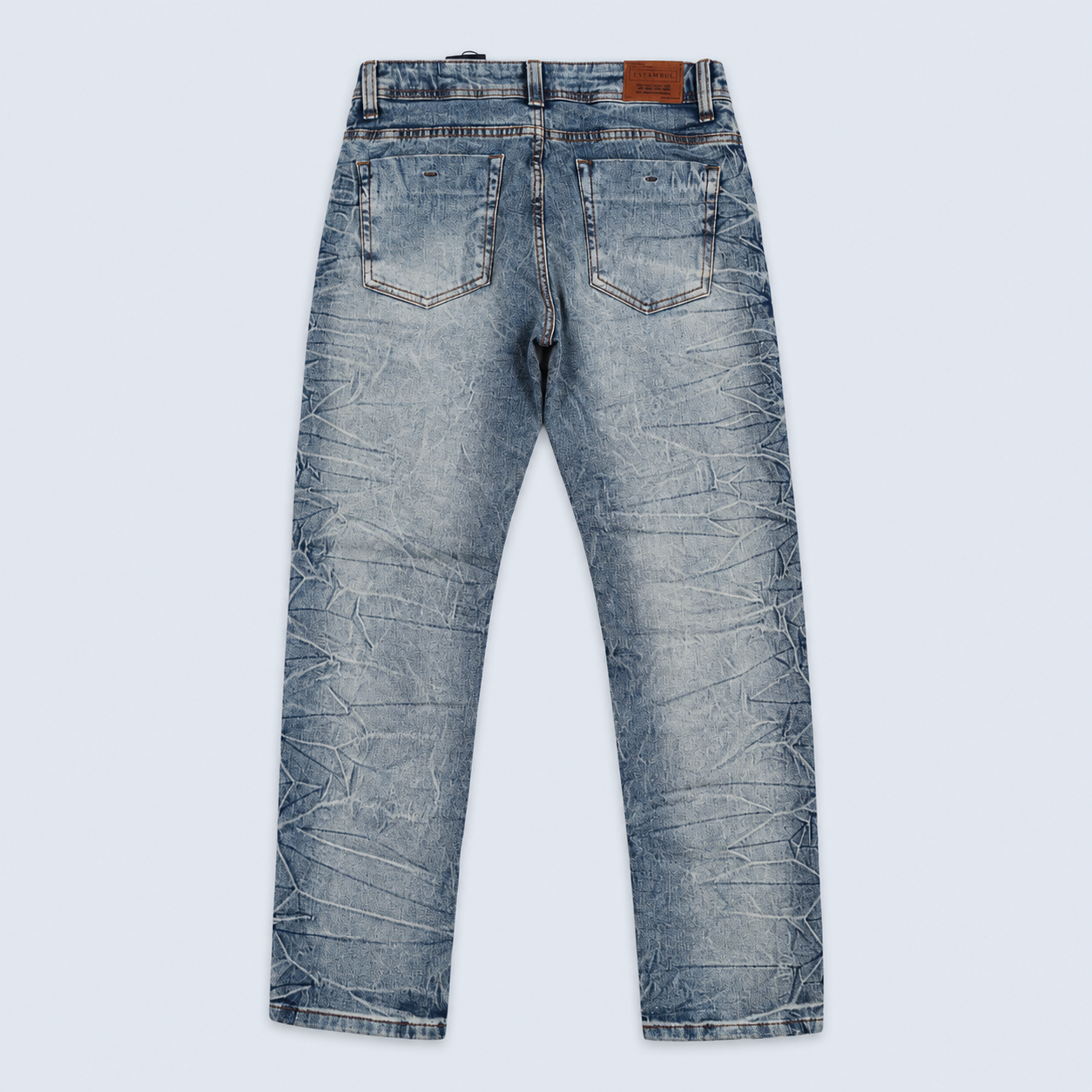 Jean hombre regular con tramas