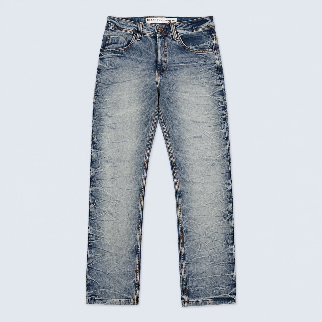 Jean hombre regular con tramas