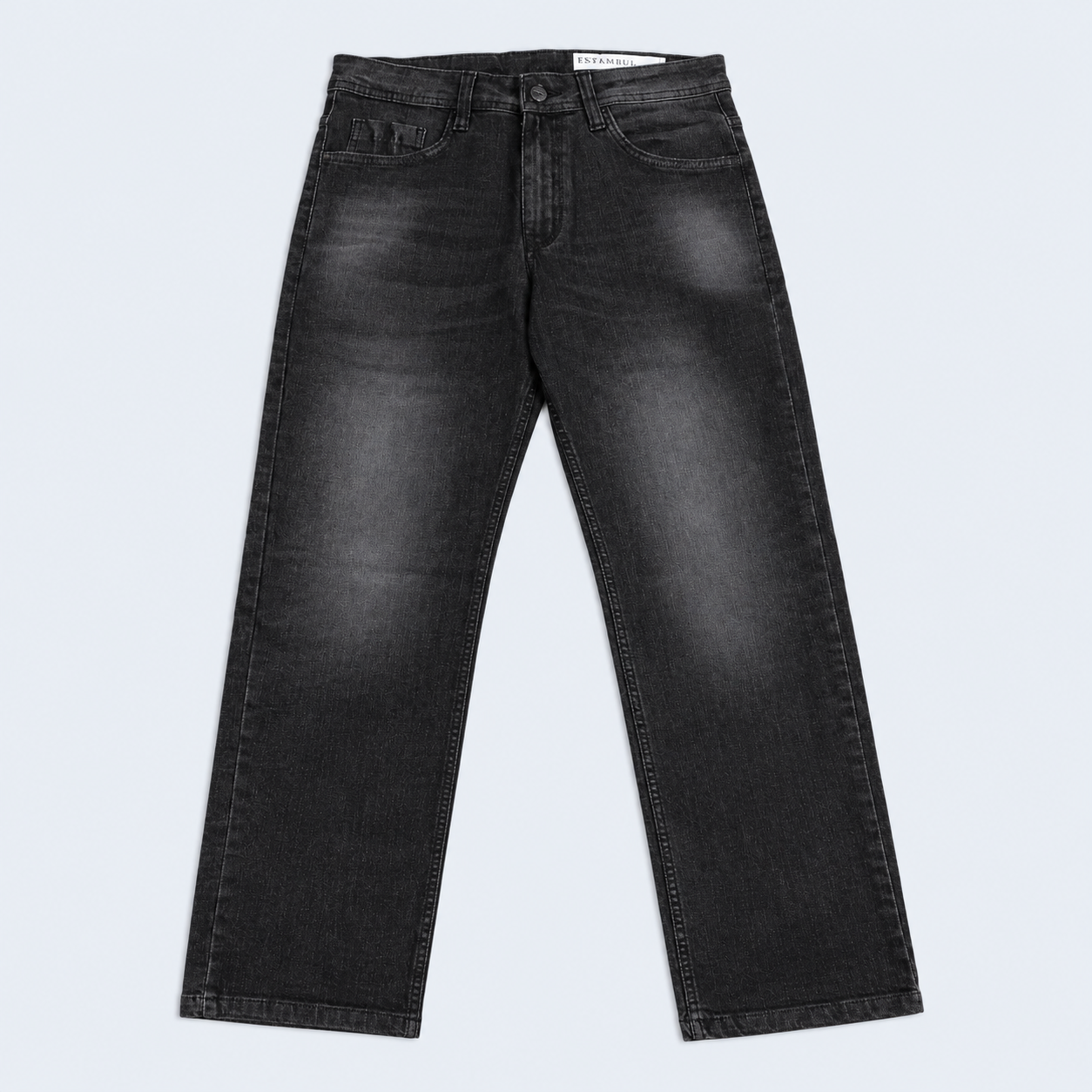 Jean hombre regular negro clasico claro